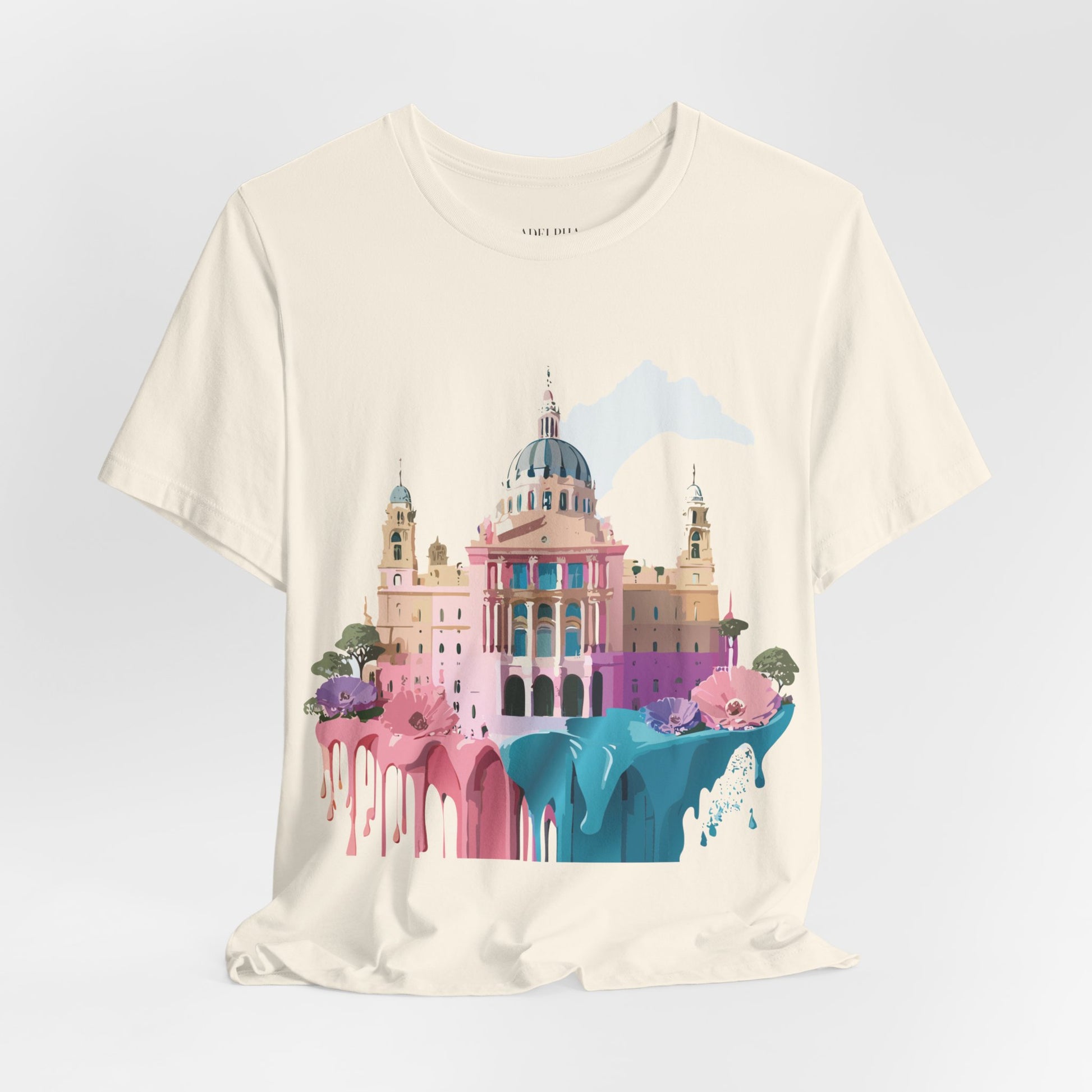 Natural Cotton Tee Shirt - Beautiful Places Collection - Madrid Printify