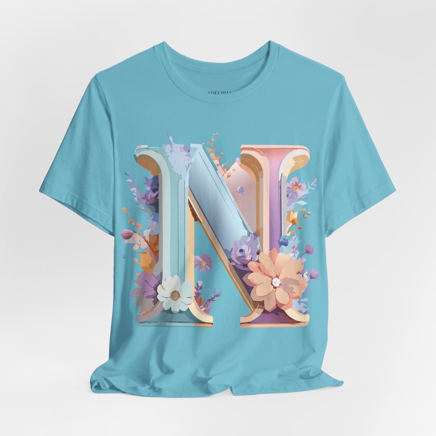 Natural Cotton Tee Shirt - Letters Collection - N Printify