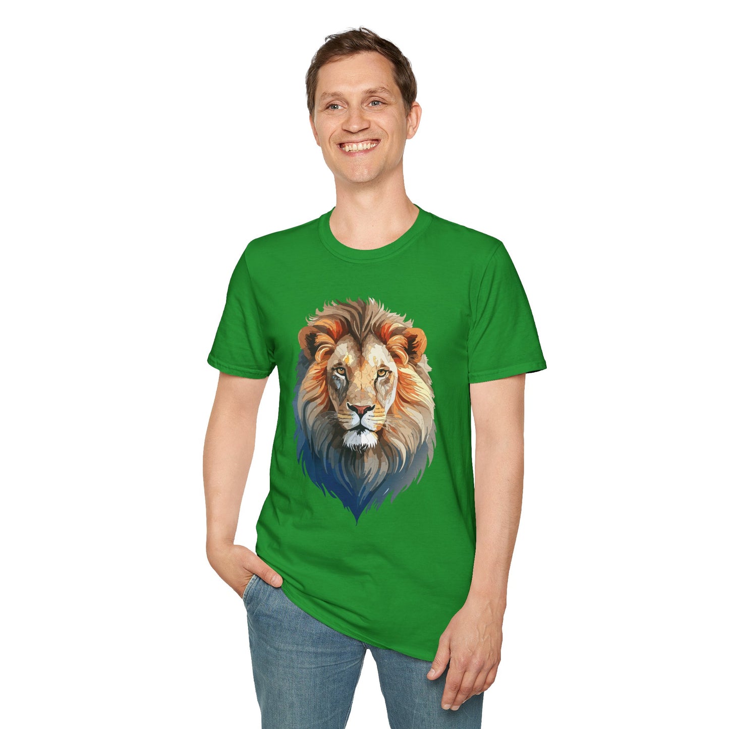 Lion Shirt, Shirt with Lion, Floral Lion Tee, Shirt with Animals