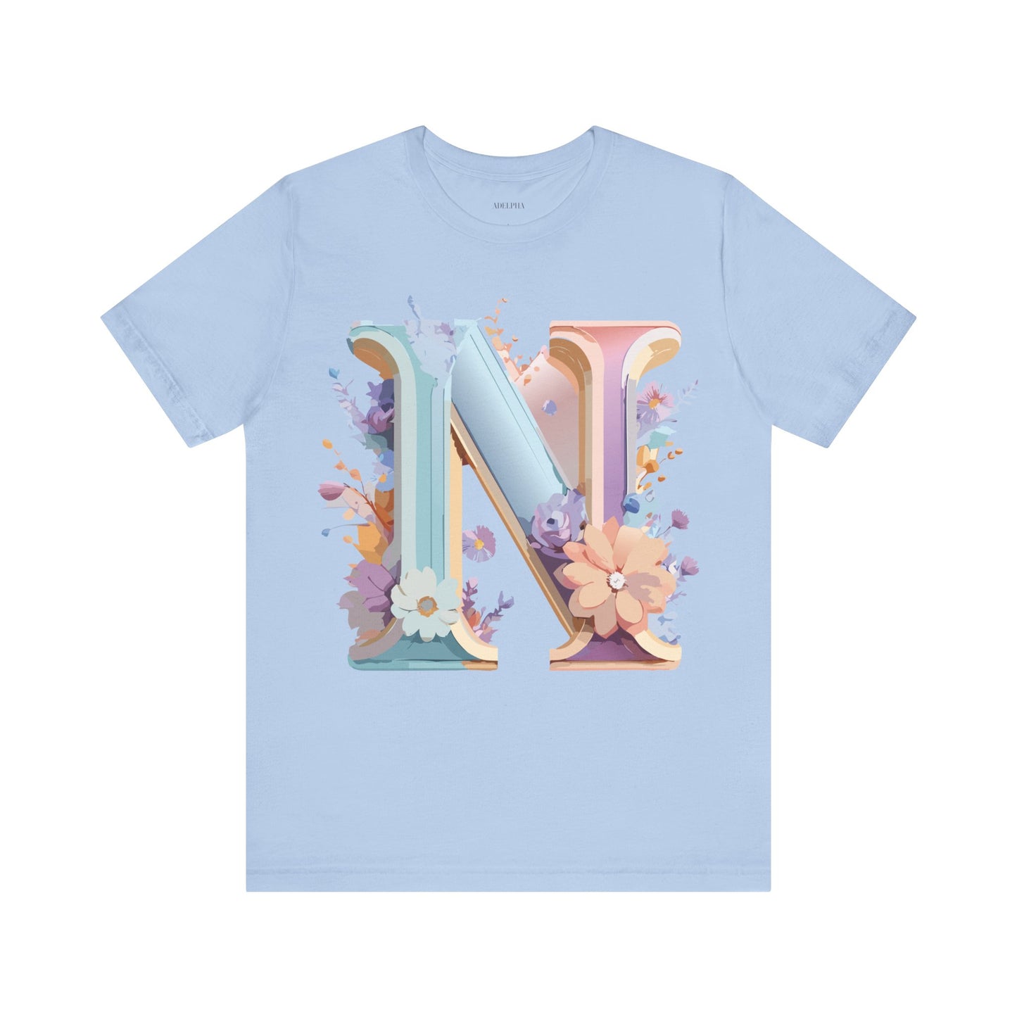 Natural Cotton Tee Shirt - Letters Collection - N Printify