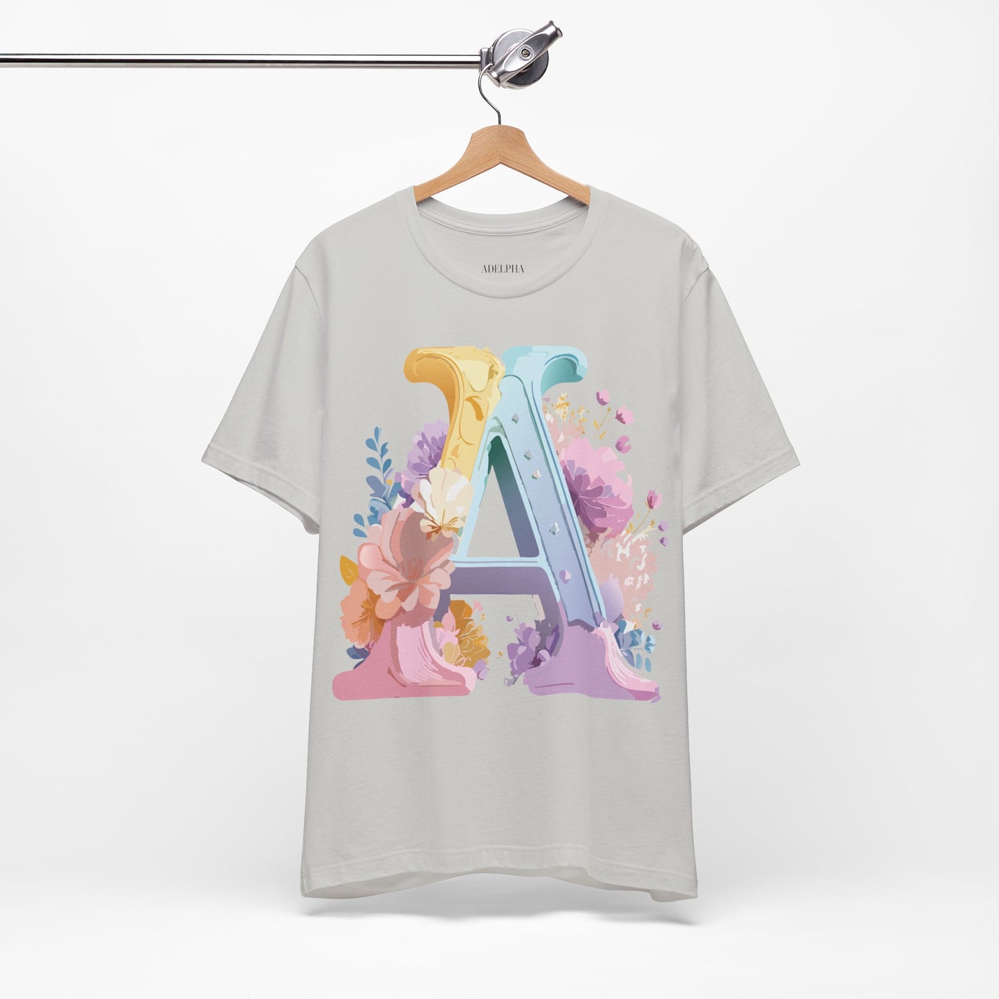 Natural Cotton Tee Shirt - Letters Collection - A Printify