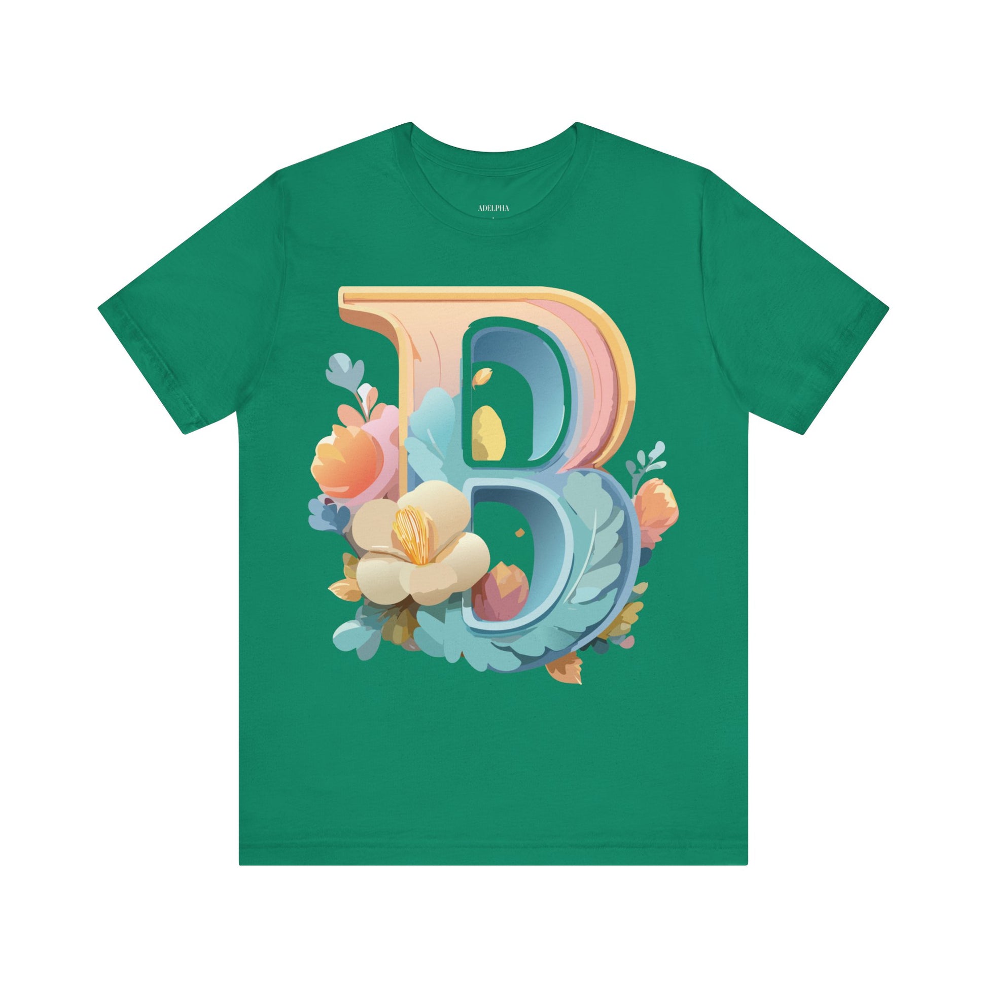 Natural Cotton Tee Shirt - Letters Collection - B Printify