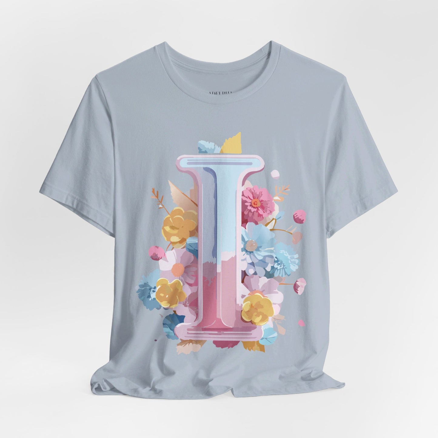 Natural Cotton Tee Shirt - Letters Collection - I Printify