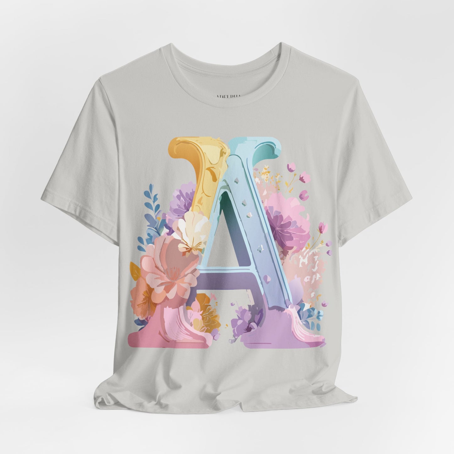 Natural Cotton Tee Shirt - Letters Collection - A Printify