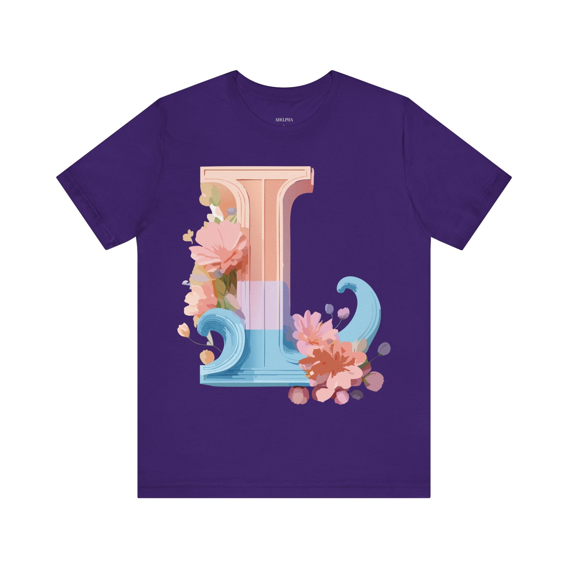 Natural Cotton Tee Shirt - Letters Collection - L Printify