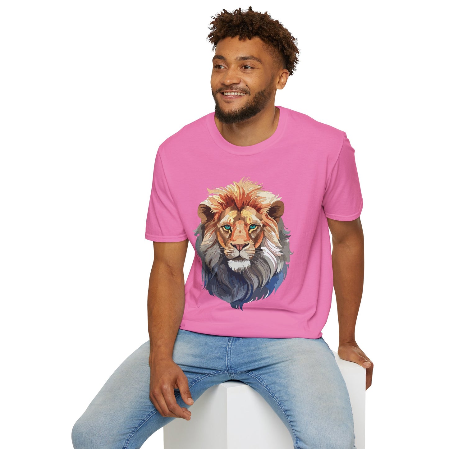 Lion Shirt, Shirt with Lion, Floral Lion Tee, Shirt with Animals
