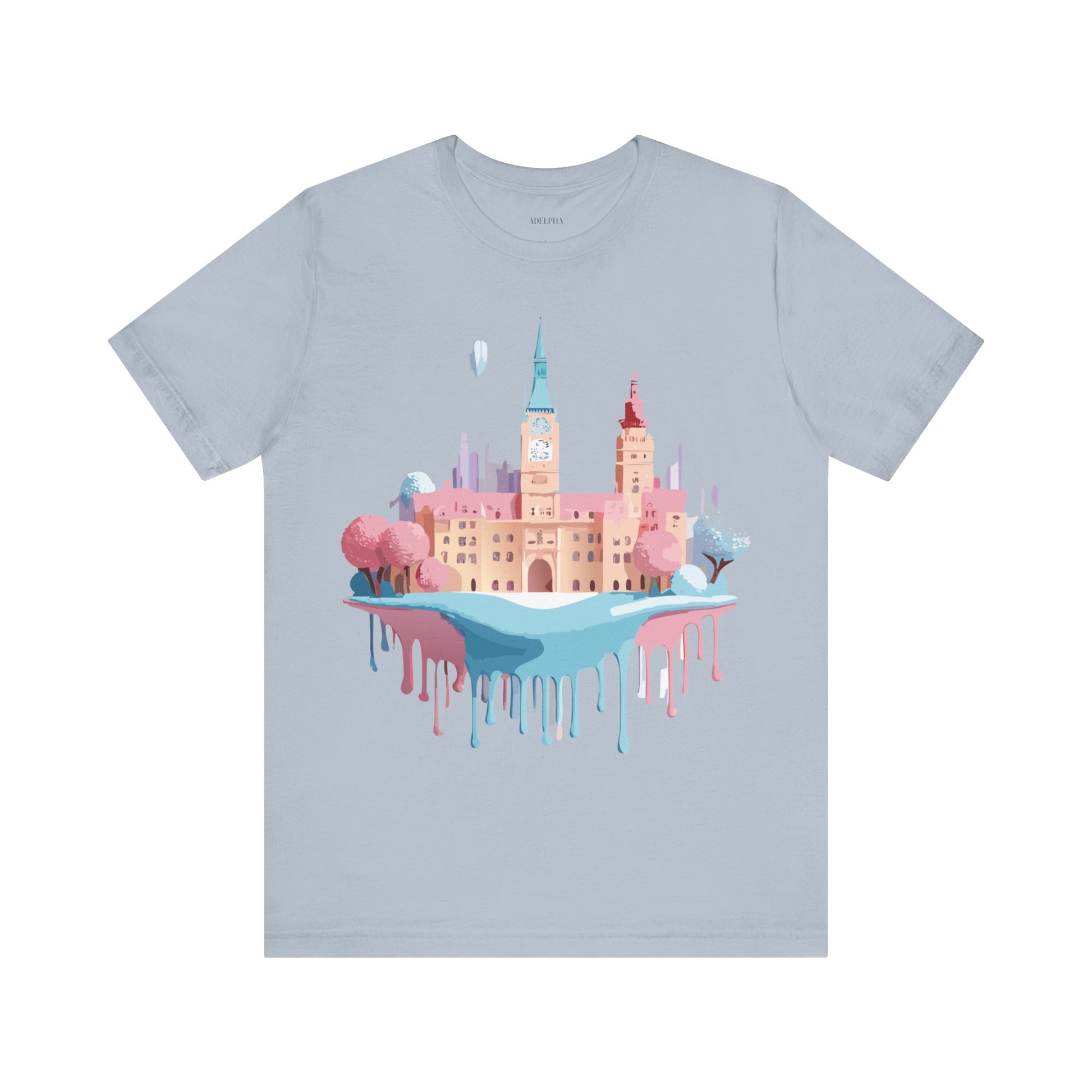 Natural Cotton Tee Shirt - Beautiful Places Collection - Prague Printify