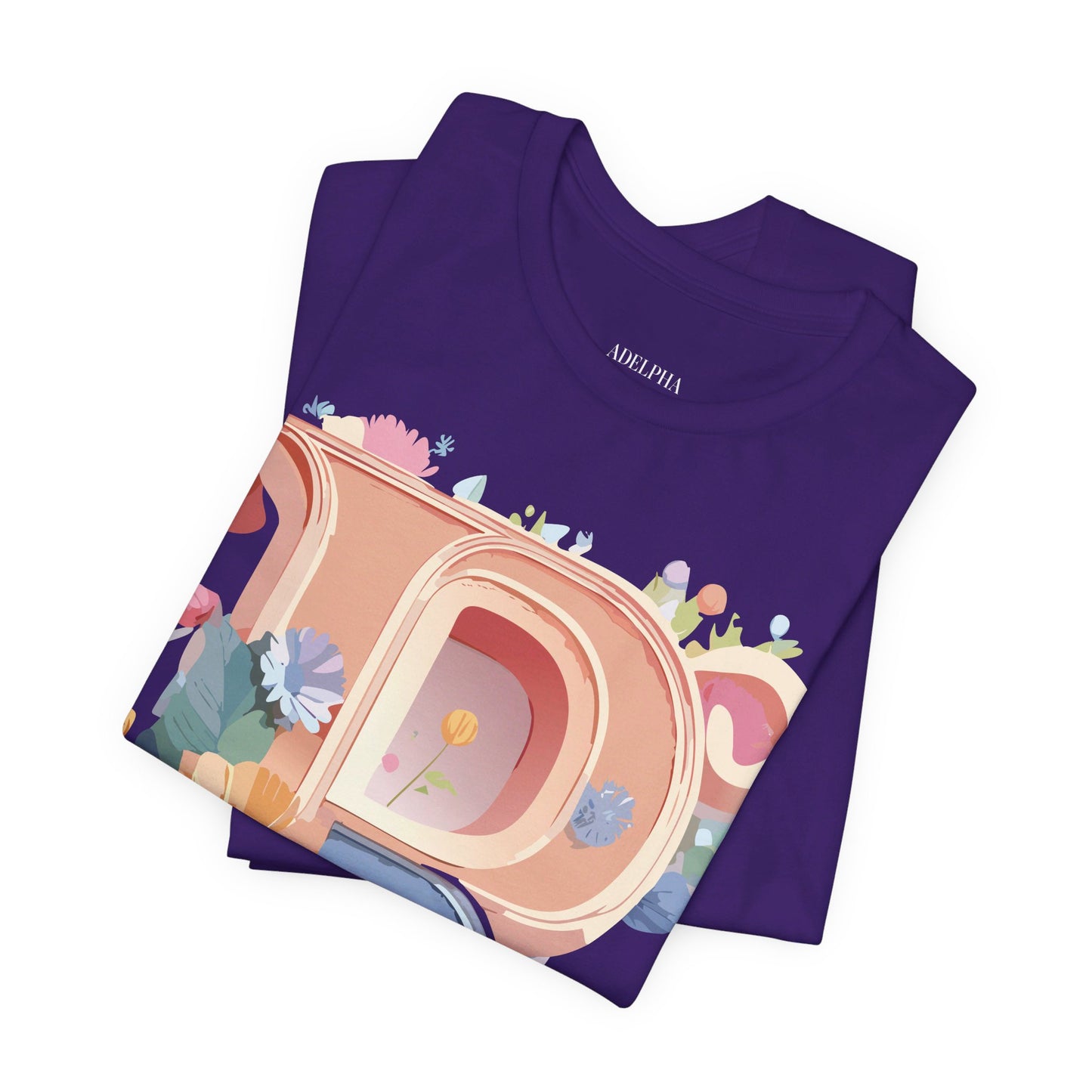 Natural Cotton Tee Shirt - Letters Collection - R Printify