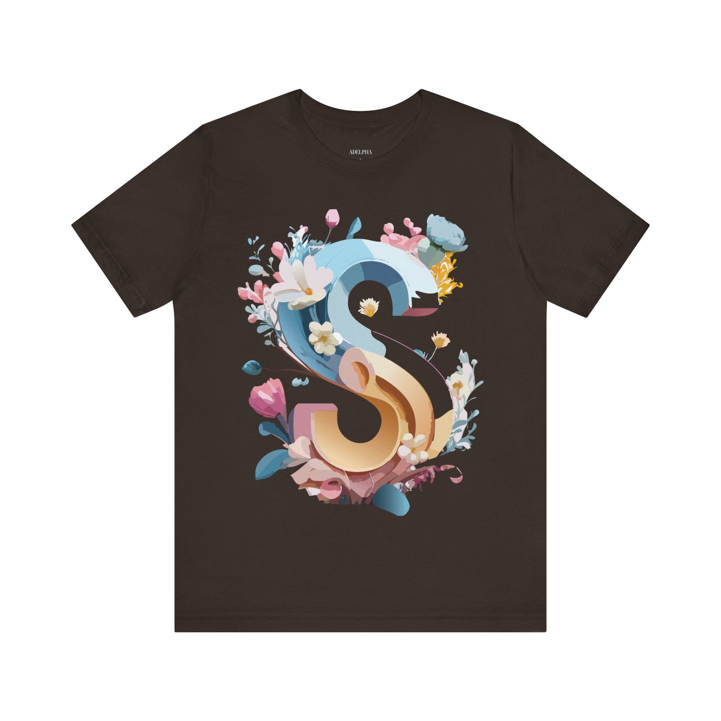 Natural Cotton Tee Shirt - Letters Collection - S Printify