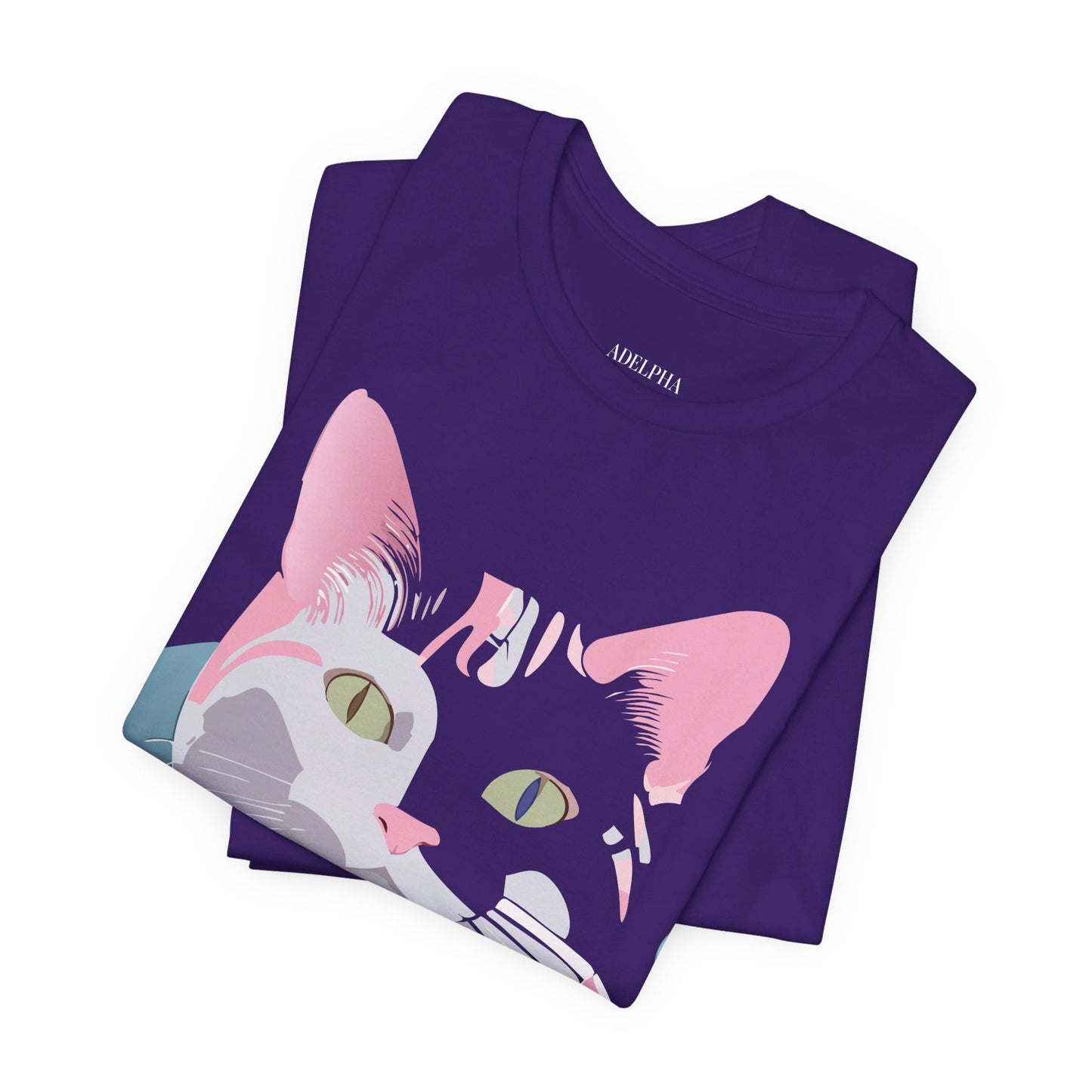 Natural Cotton Tee Shirt with Cat Printify