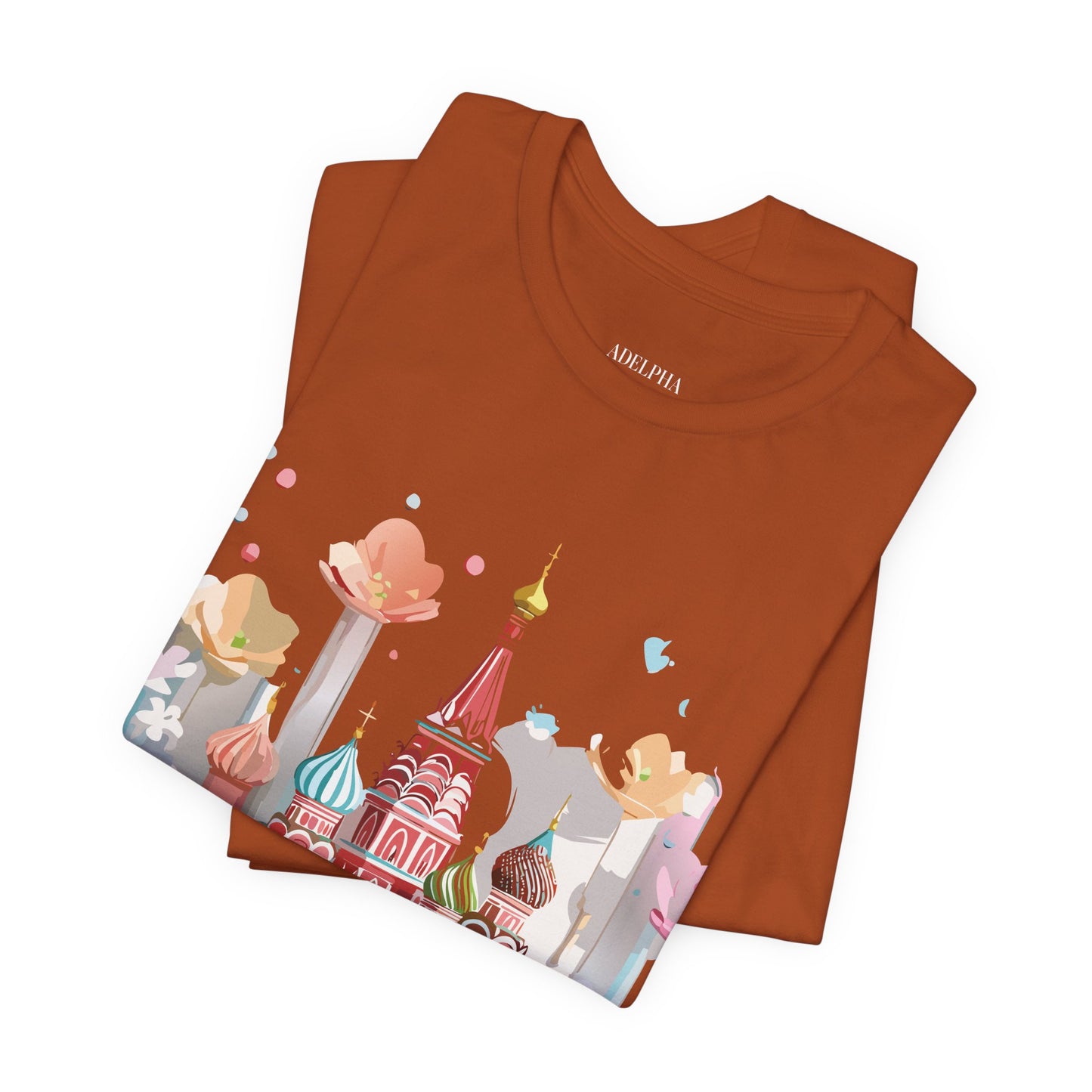 Natural Cotton Tee Shirt - Beautiful Places Collection - Moscow Printify