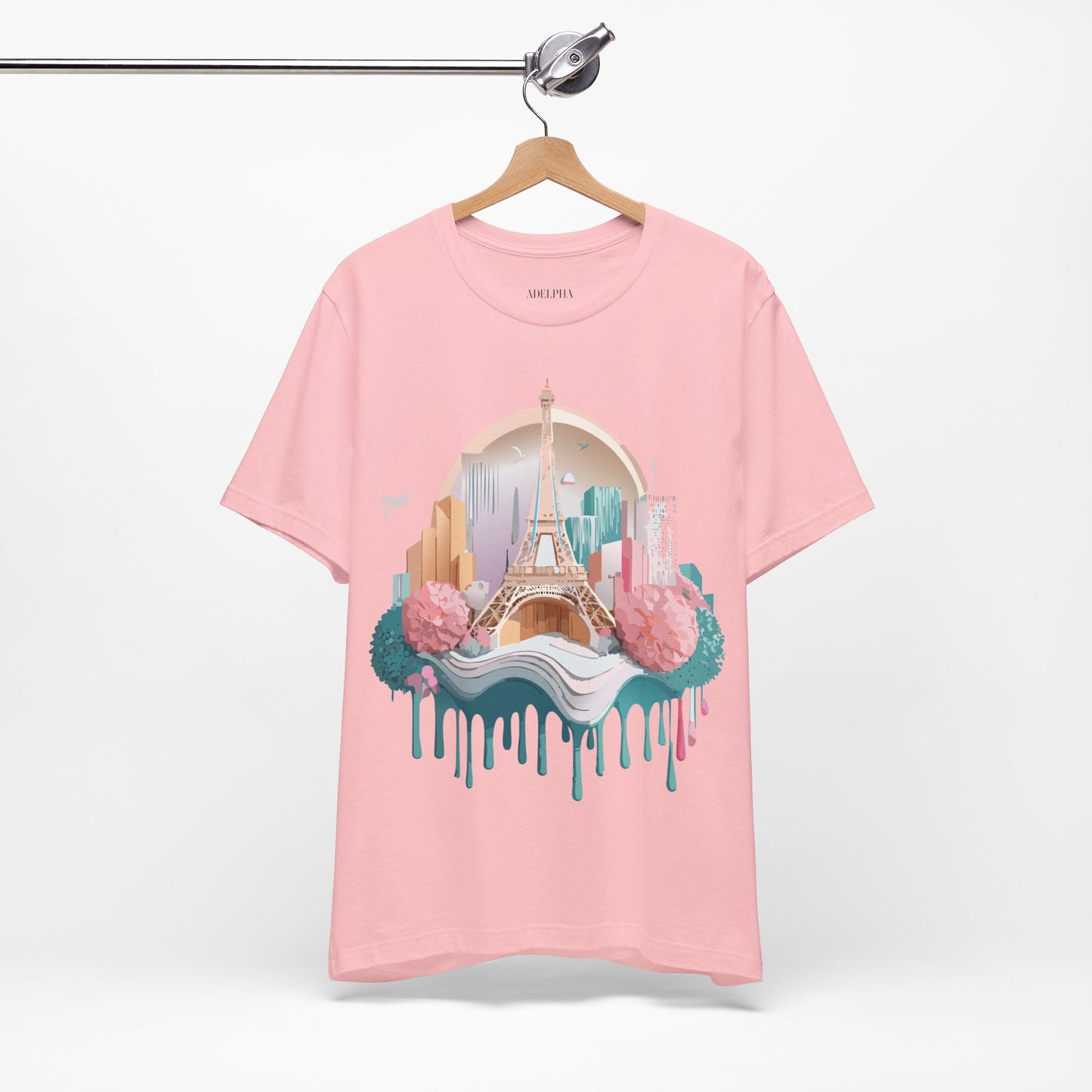 Natural Cotton Tee Shirt - Beautiful Places Collection - Paris Printify