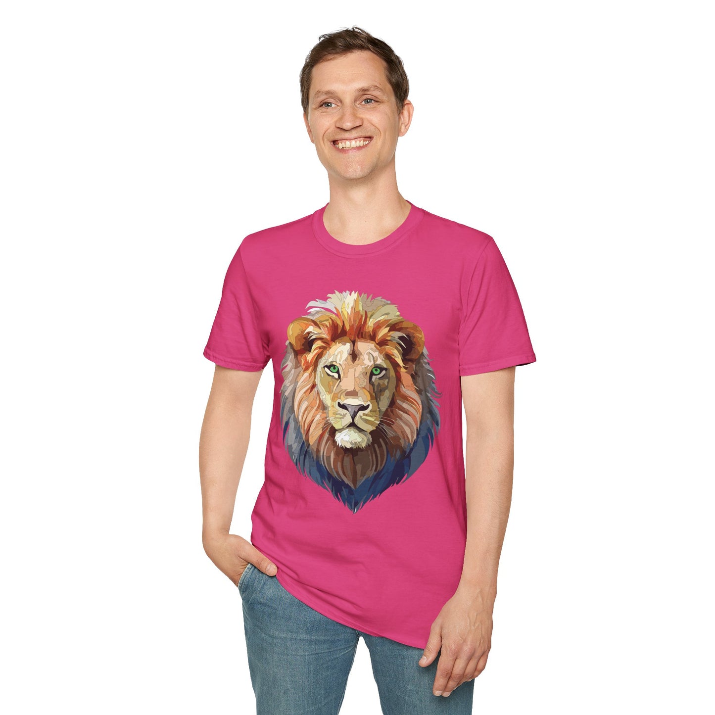 Lion Shirt, Shirt with Lion, Floral Lion Tee, Shirt with Animals