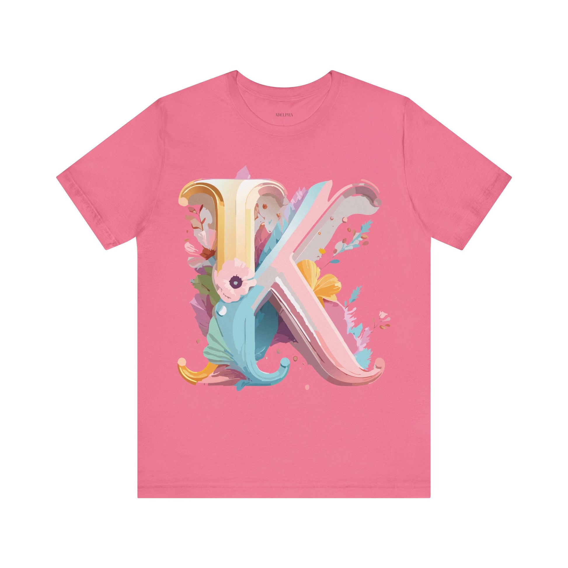 Natural Cotton Tee Shirt - Letters Collection - K Printify