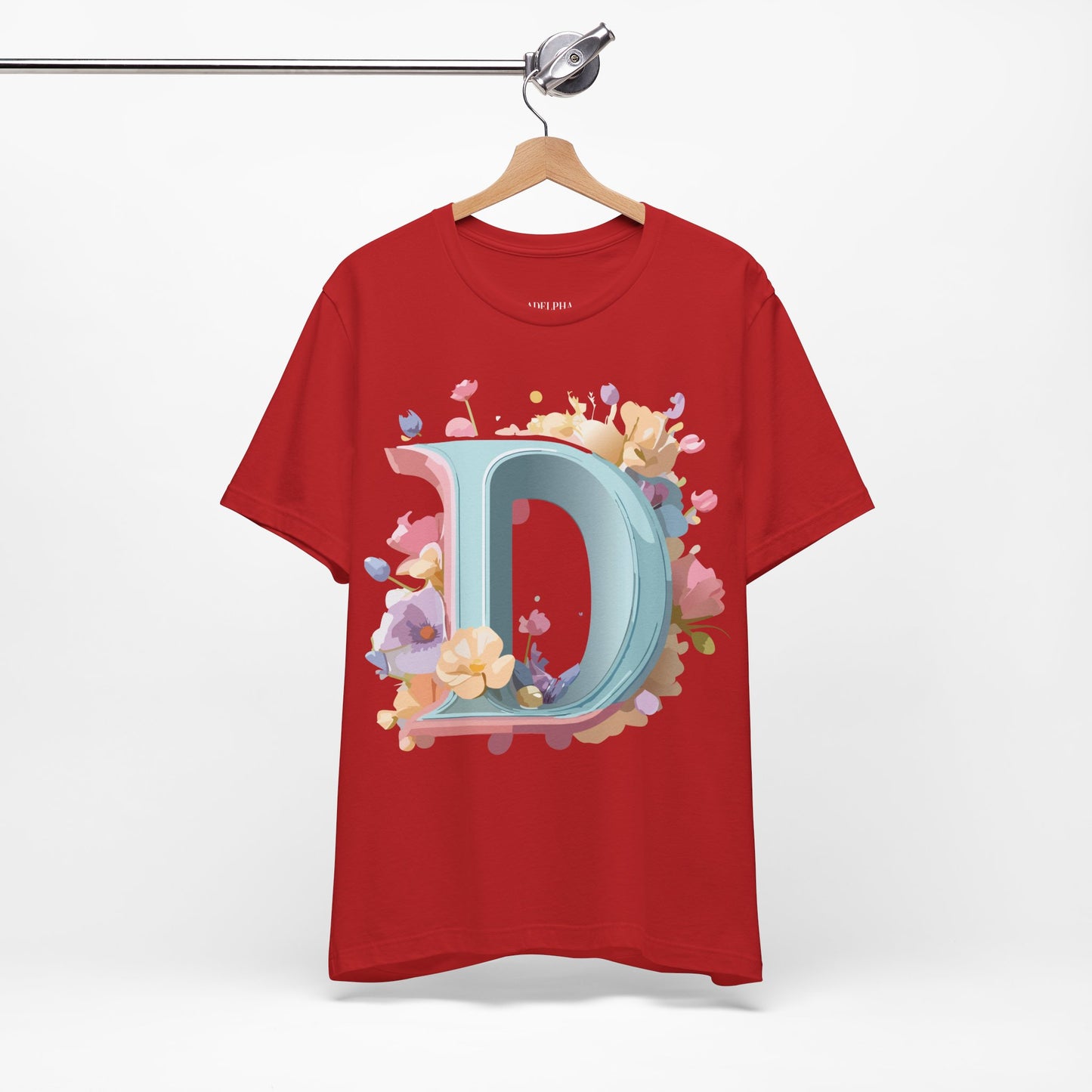 Natural Cotton Tee Shirt - Letters Collection - D Printify