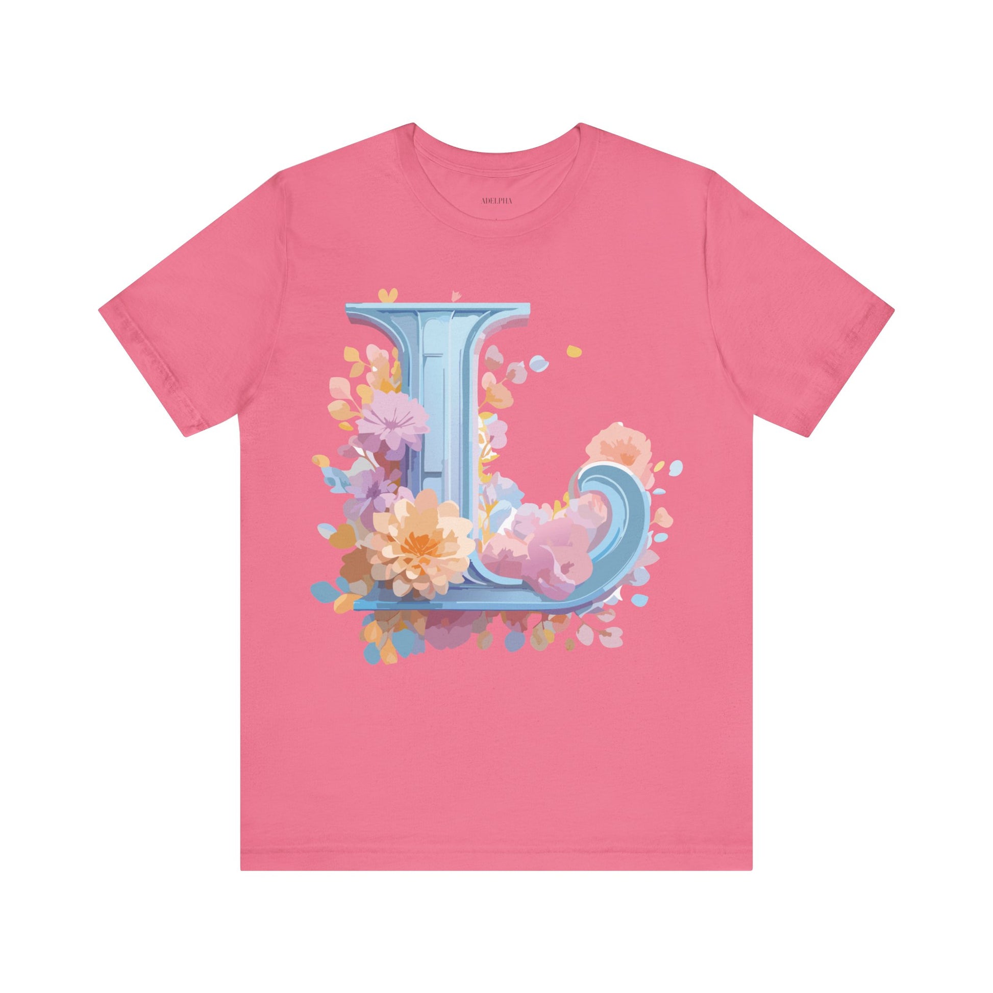 Natural Cotton Tee Shirt - Letters Collection - L Printify