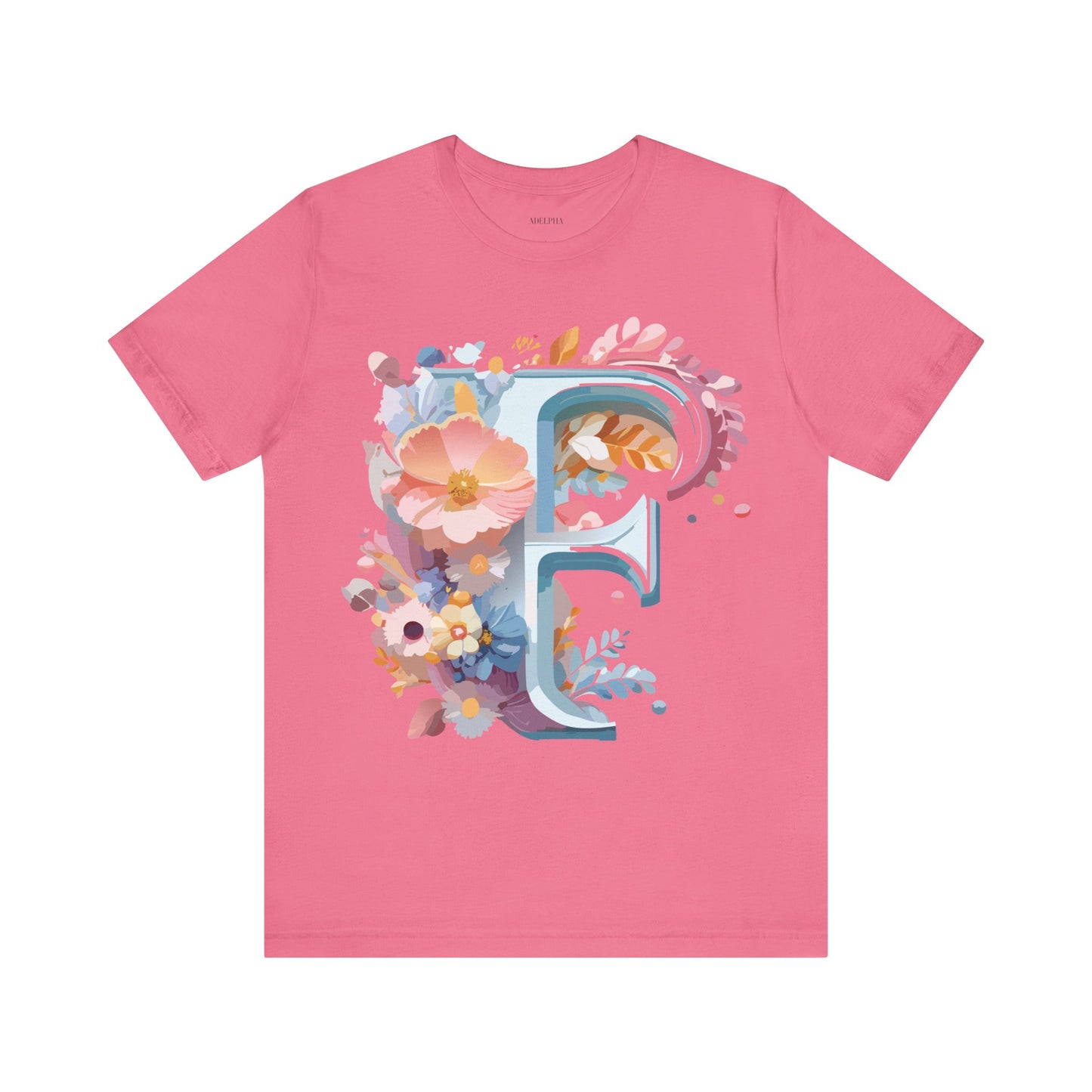 Natural Cotton Tee Shirt - Letters Collection - F Printify
