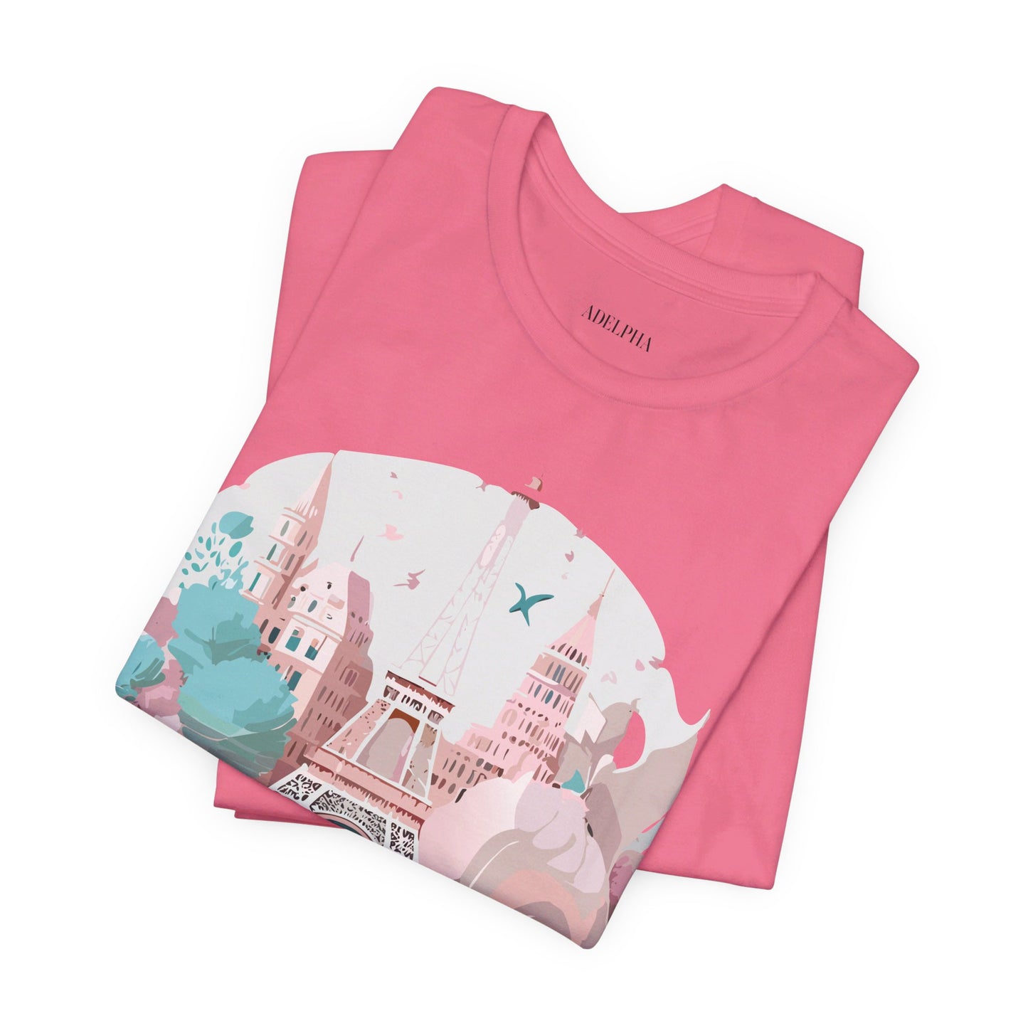 Natural Cotton Tee Shirt - Beautiful Places Collection - Paris Printify