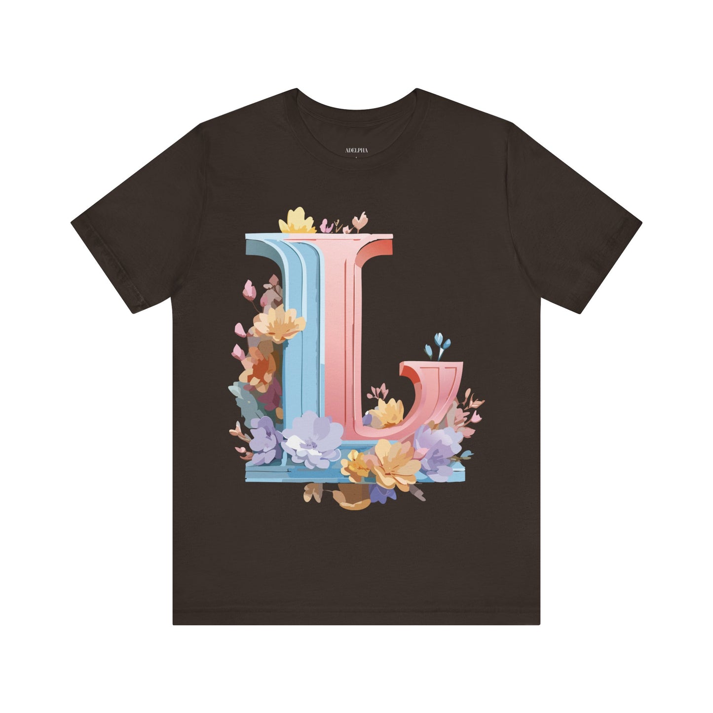 Natural Cotton Tee Shirt - Letters Collection - L Printify
