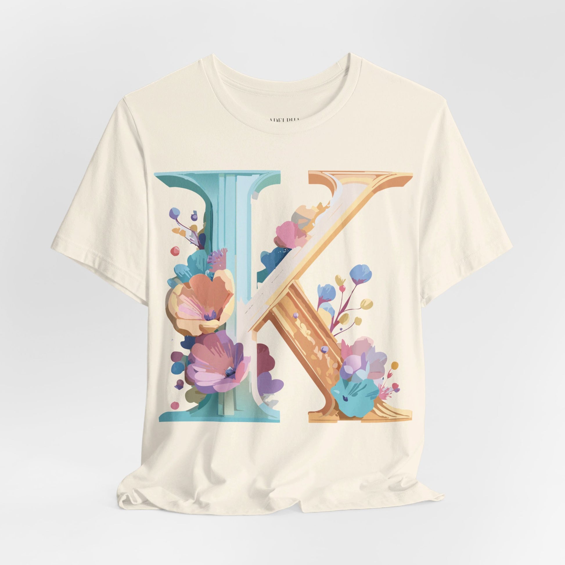 Natural Cotton Tee Shirt - Letters Collection - K Printify