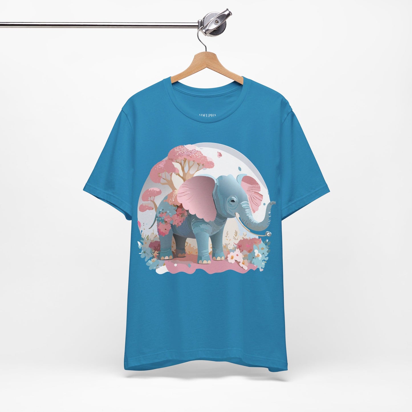 Natural Cotton Tee Shirt with Elephant Printify