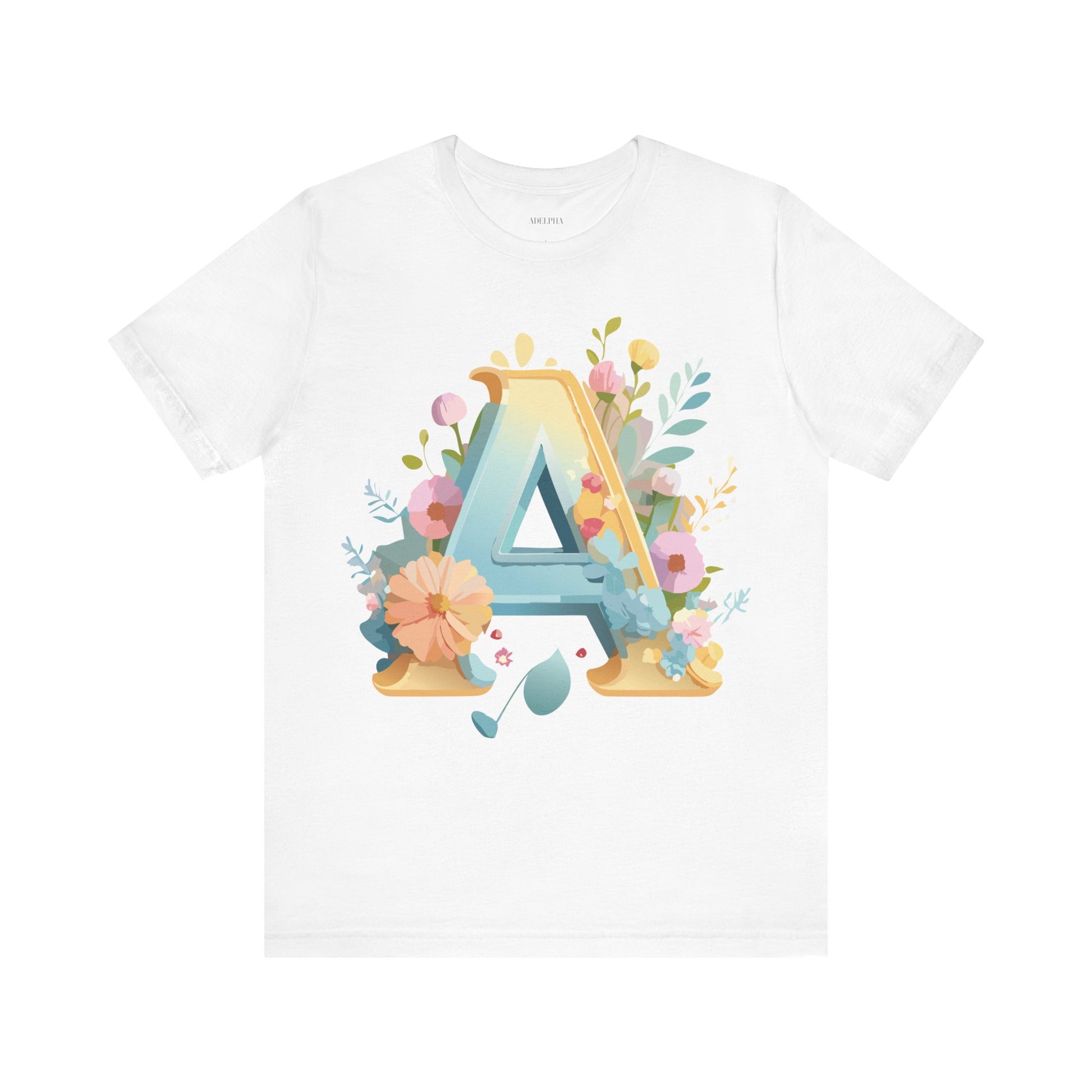 Natural Cotton Tee Shirt - Letters Collection - A Printify
