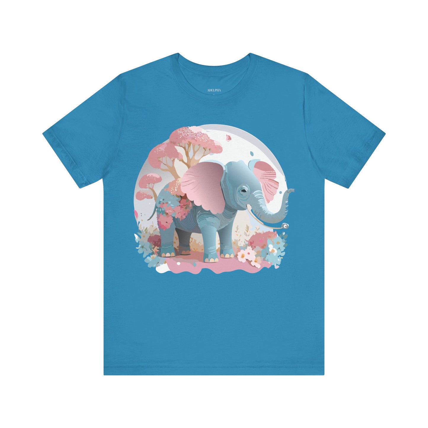 Natural Cotton Tee Shirt with Elephant Printify