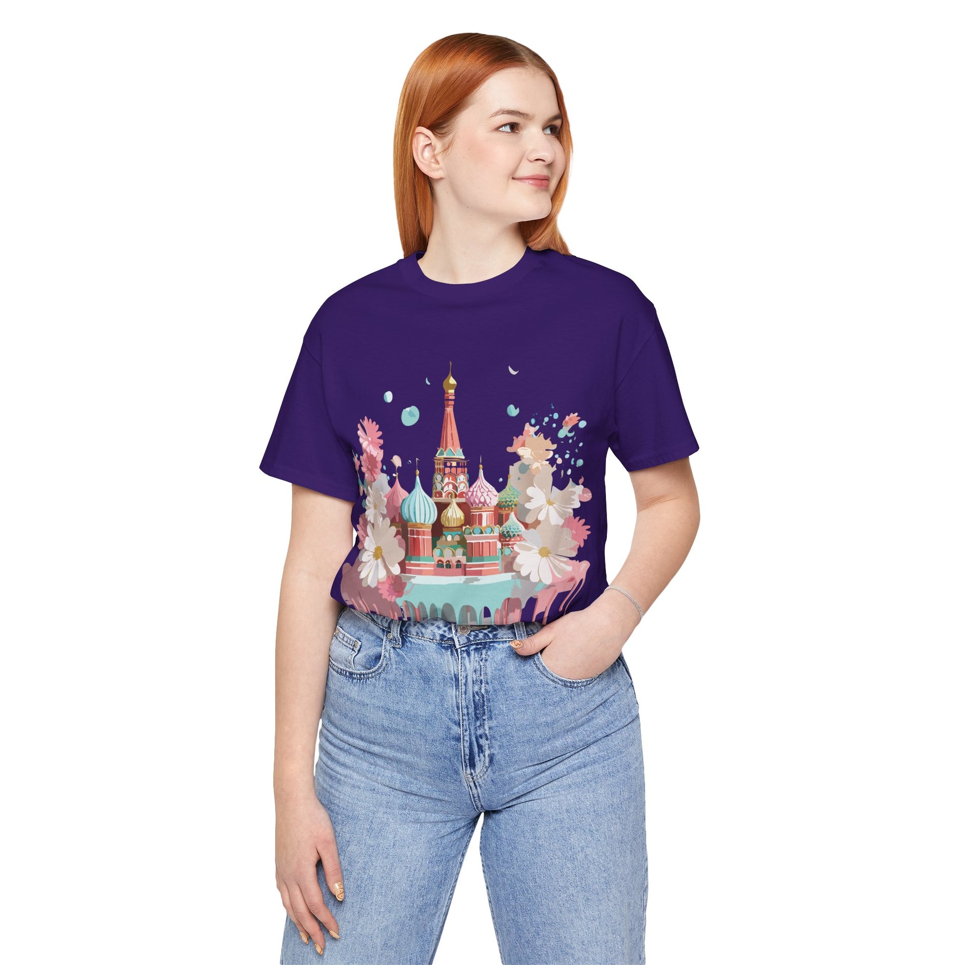 Natural Cotton Tee Shirt - Beautiful Places Collection - Moscow Printify