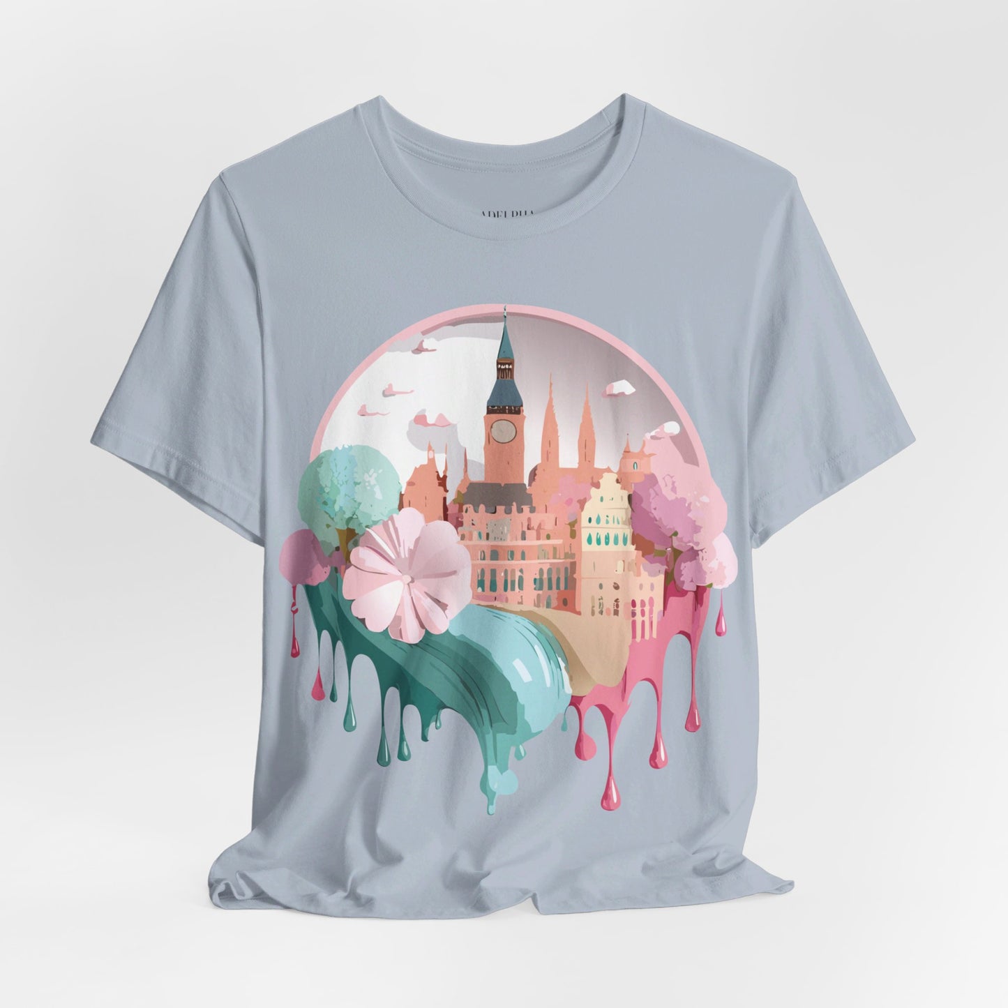 Natural Cotton Tee Shirt - Beautiful Places Collection - Prague Printify