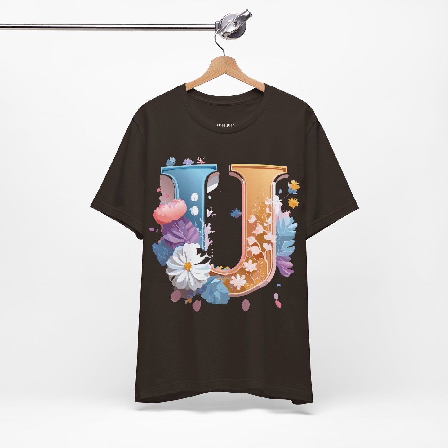 Natural Cotton Tee Shirt - Letters Collection - U Printify