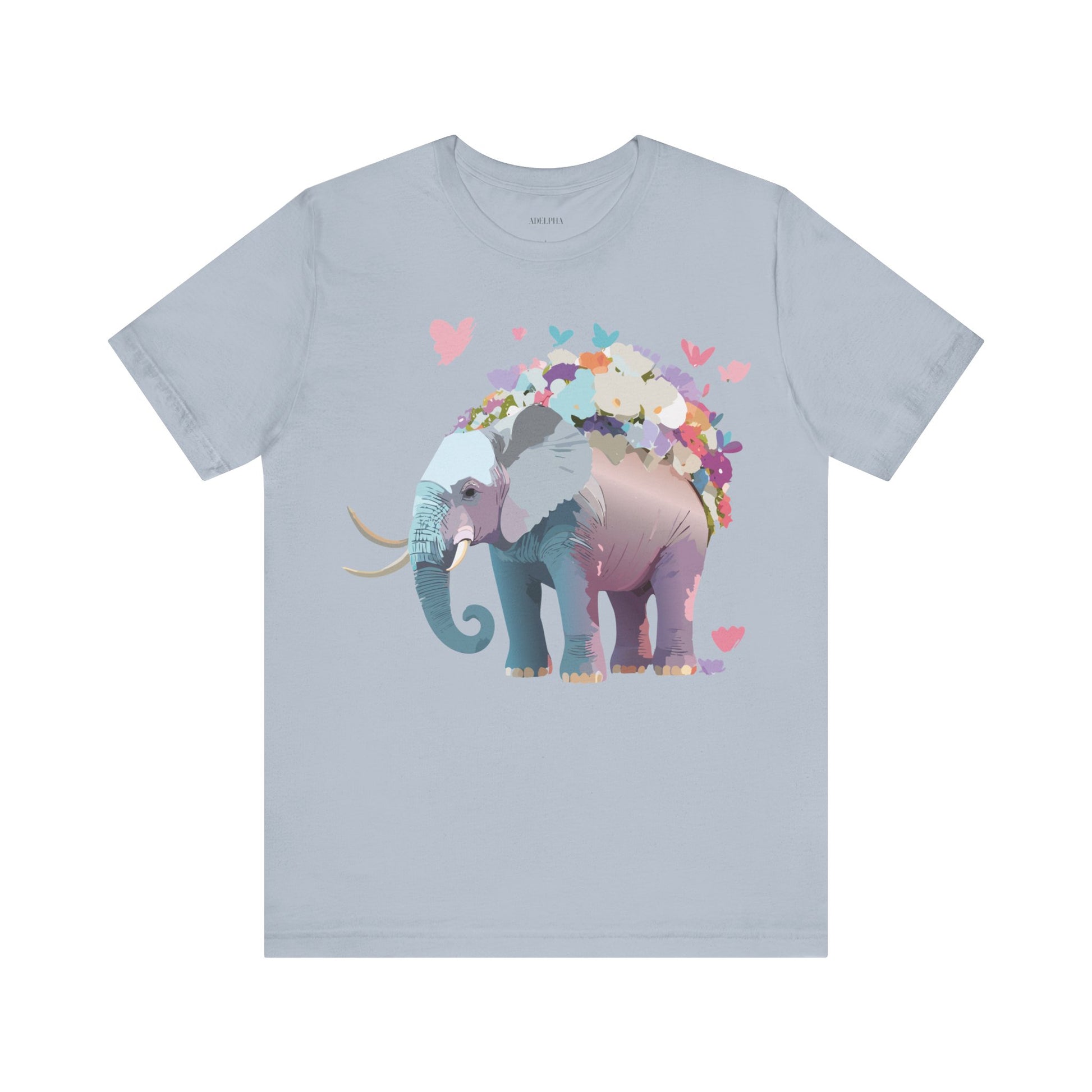 Natural Cotton Tee Shirt with Elephant Printify