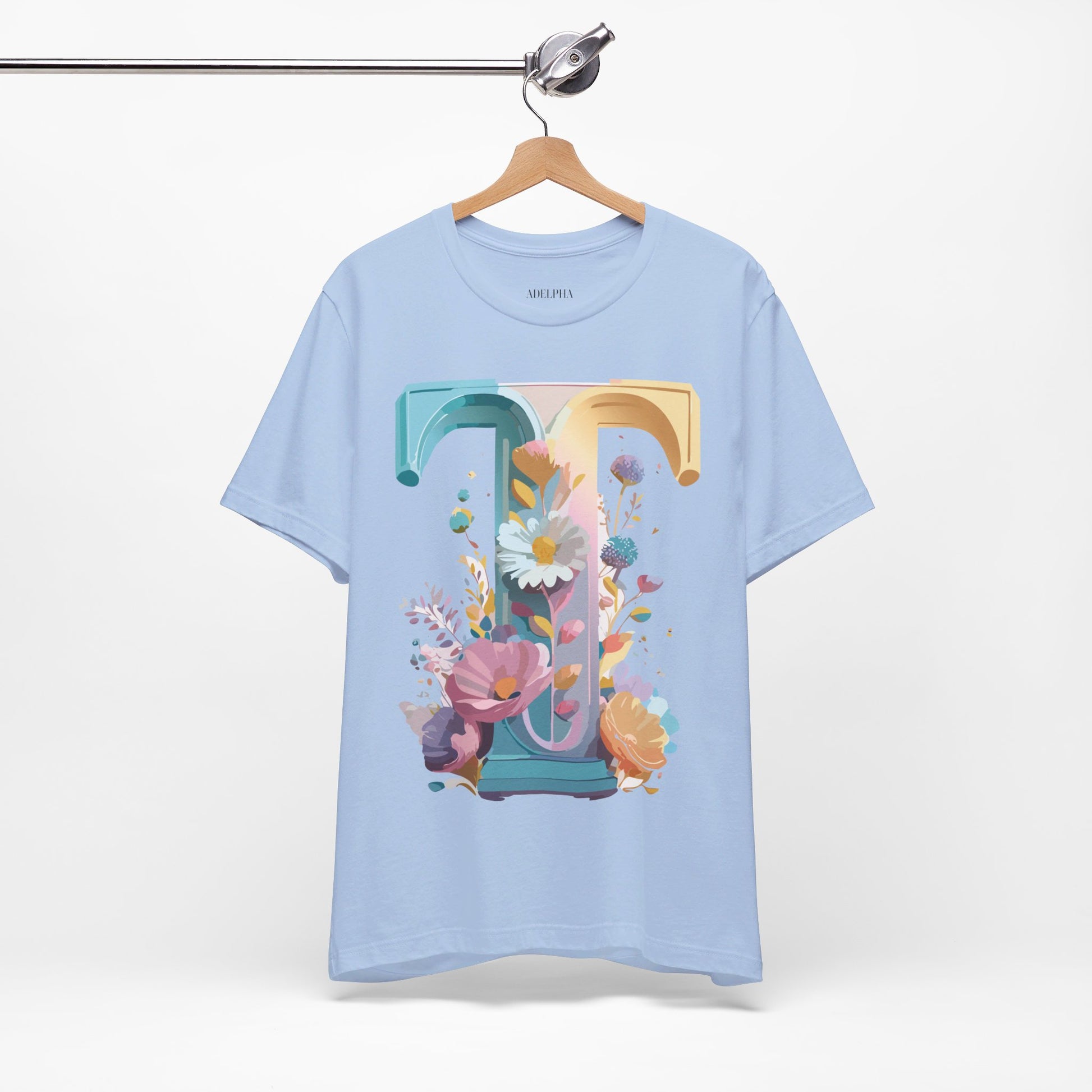 Natural Cotton Tee Shirt - Letters Collection - T Printify