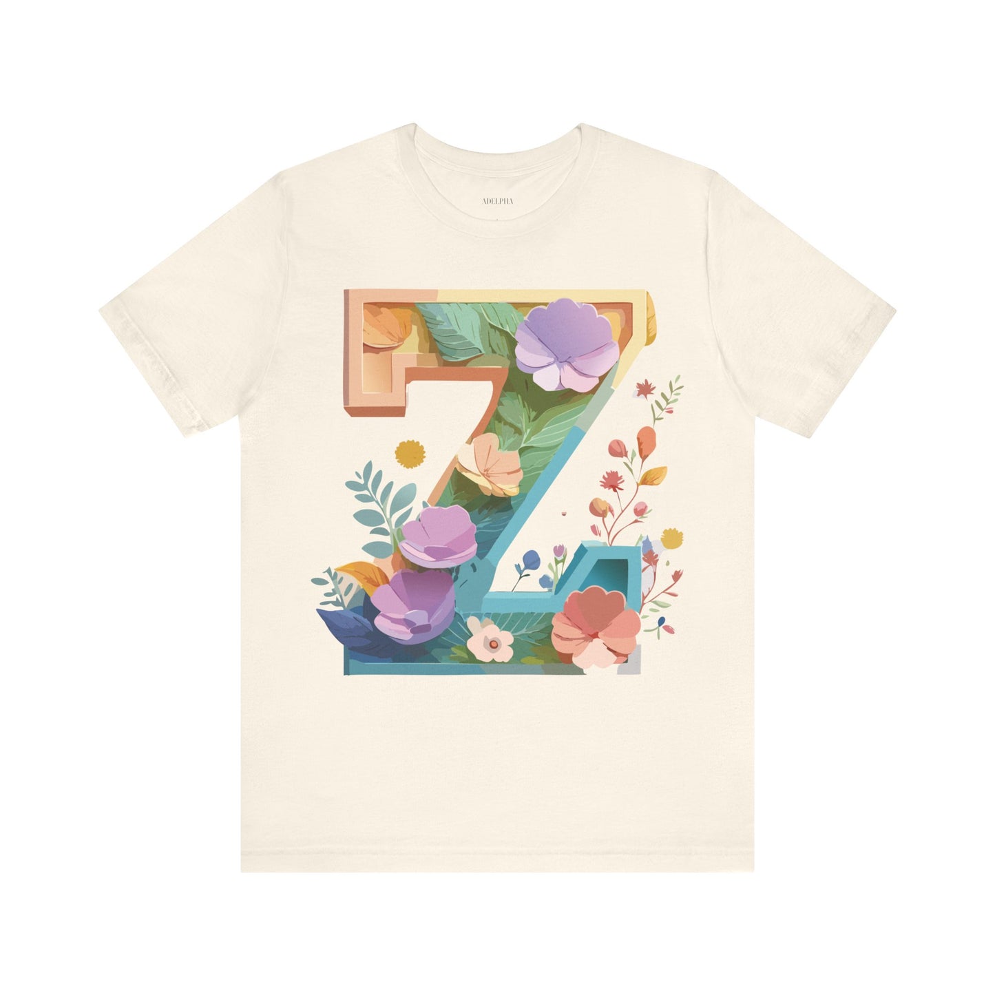 Natural Cotton Tee Shirt - Letters Collection - Z Printify
