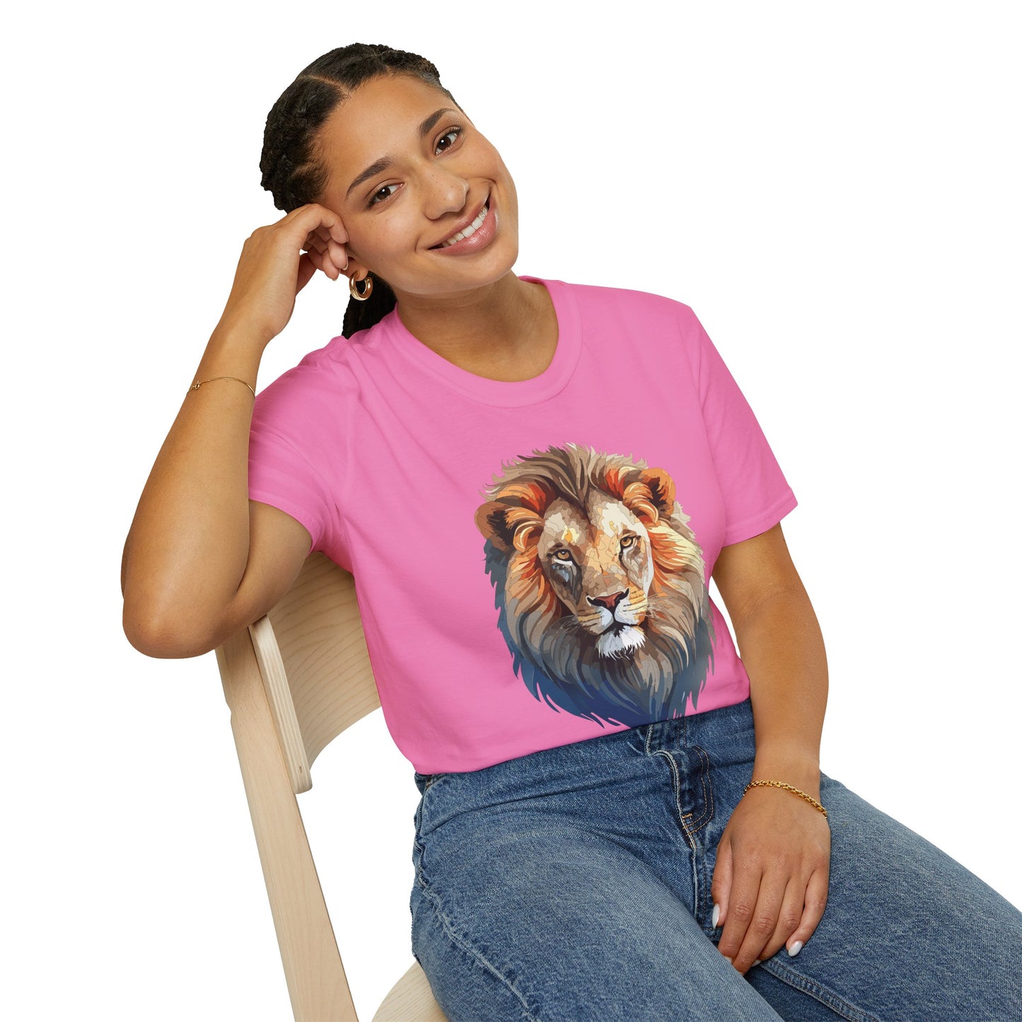 Lion Shirt, Shirt with Lion, Floral Lion Tee, Shirt with Animals