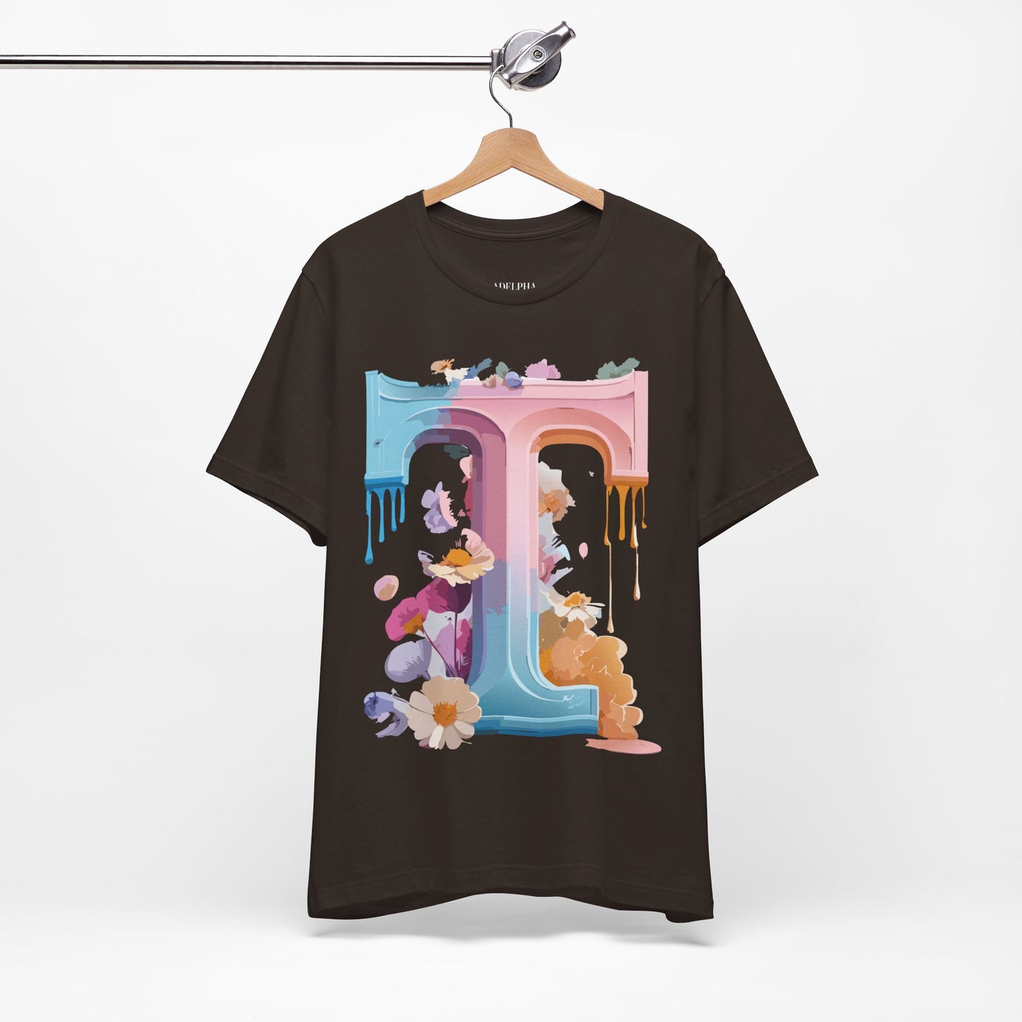 Natural Cotton Tee Shirt - Letters Collection - T Printify