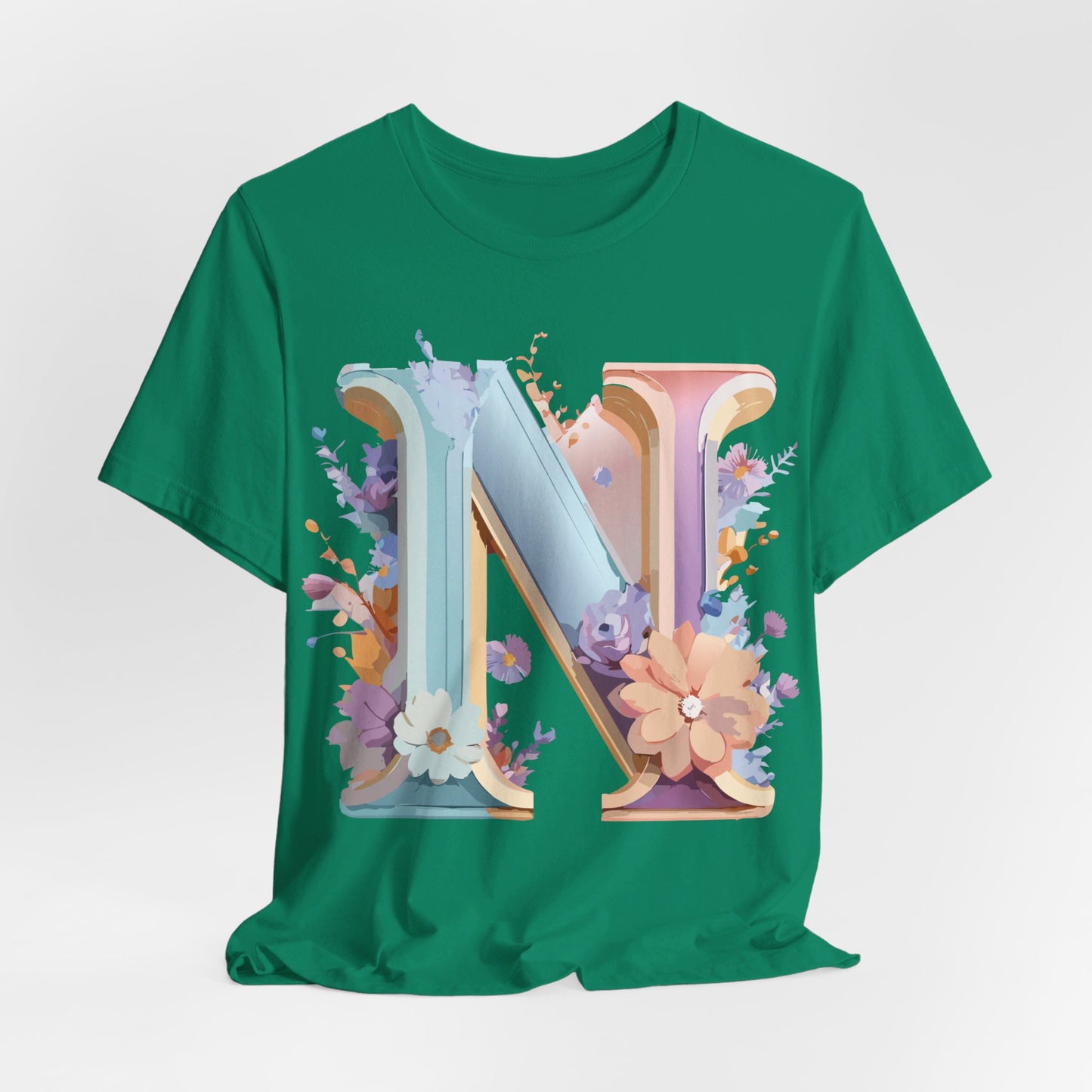 Natural Cotton Tee Shirt - Letters Collection - N Printify