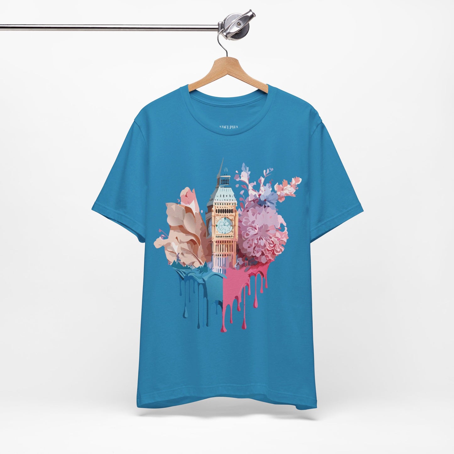 Natural Cotton Tee Shirt - Beautiful Places Collection - London Printify
