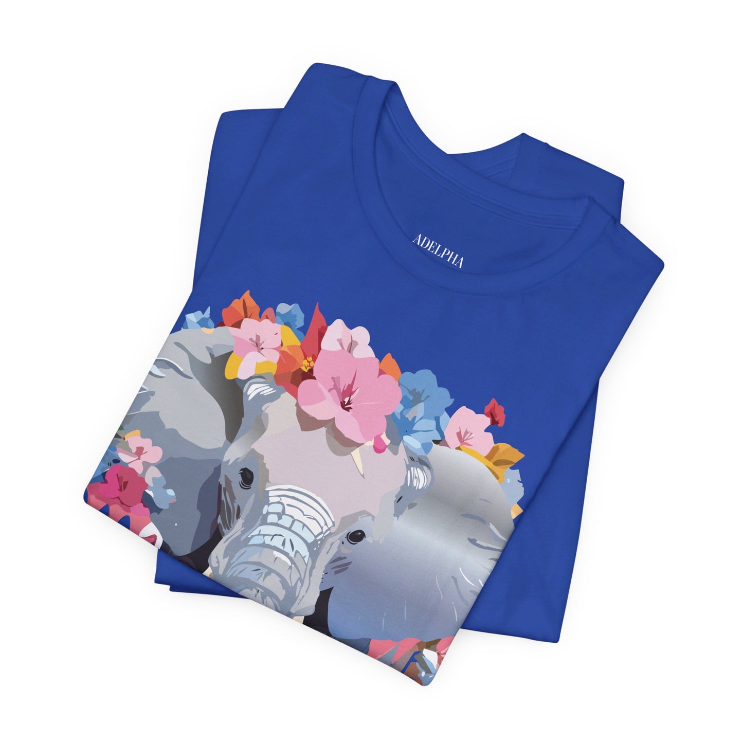 Natural Cotton Tee Shirt with Elephant Printify