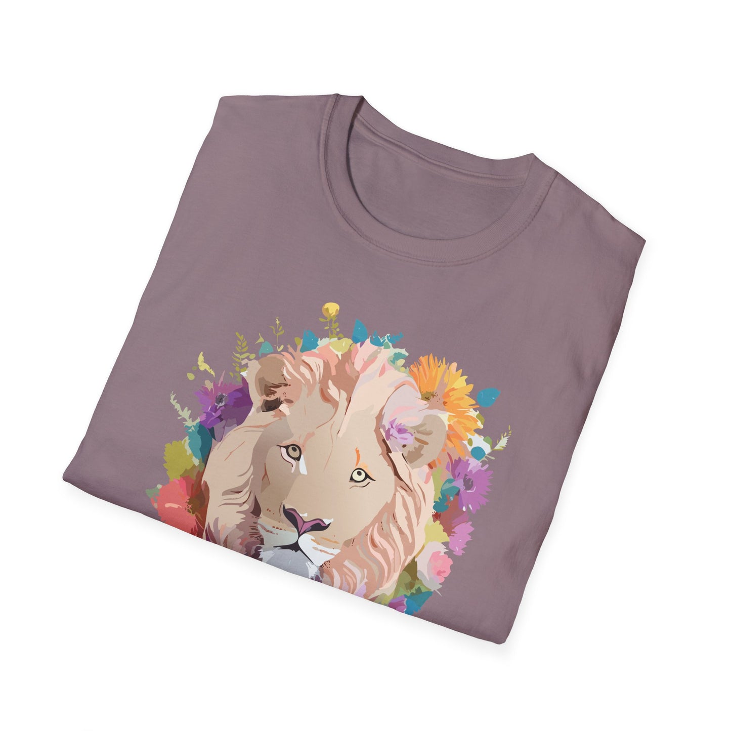 Lion Shirt, Shirt with Lion, Floral Lion Tee, Shirt with Animals