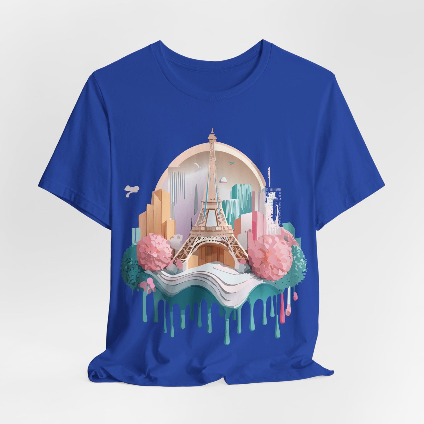 Natural Cotton Tee Shirt - Beautiful Places Collection - Paris Printify