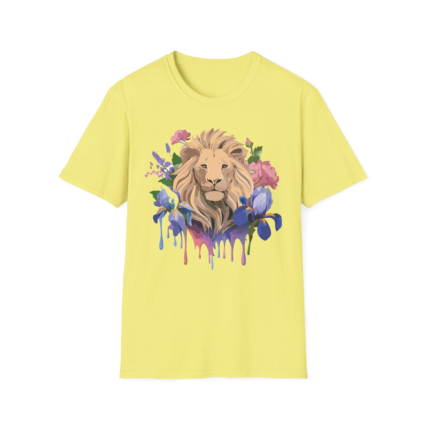 Lion Shirt, Shirt with Lion, Floral Lion Tee, Shirt with Animals