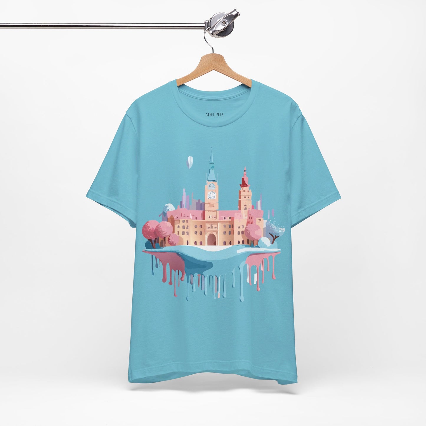 Natural Cotton Tee Shirt - Beautiful Places Collection - Prague Printify