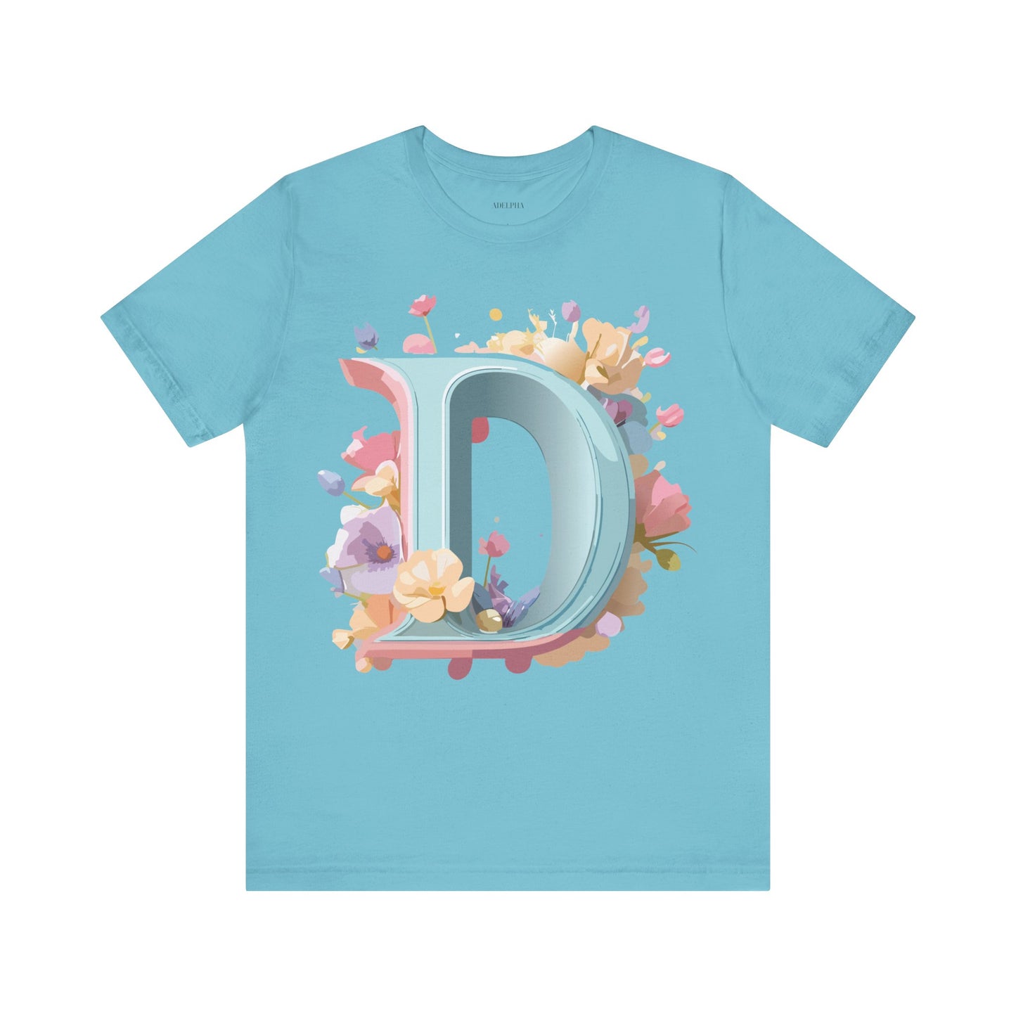 Natural Cotton Tee Shirt - Letters Collection - D Printify