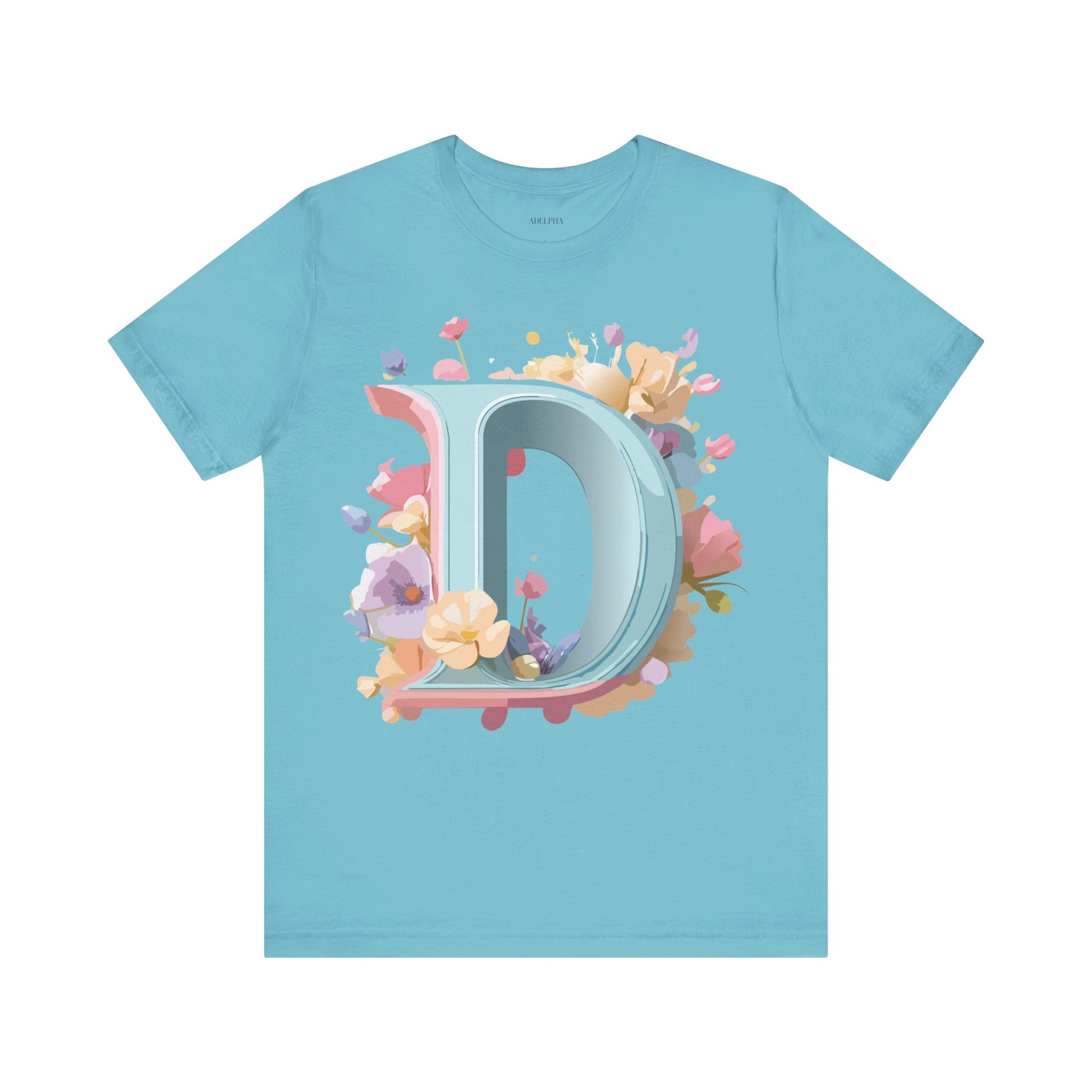Natural Cotton Tee Shirt - Letters Collection - D Printify