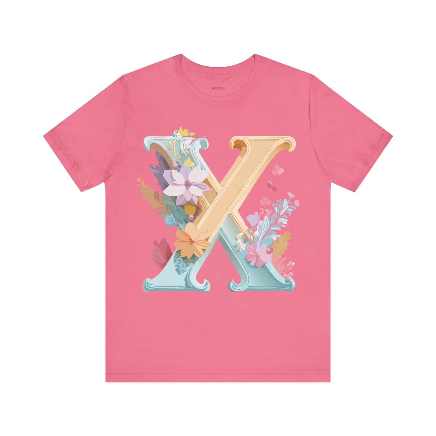 Natural Cotton Tee Shirt - Letters Collection - X Printify