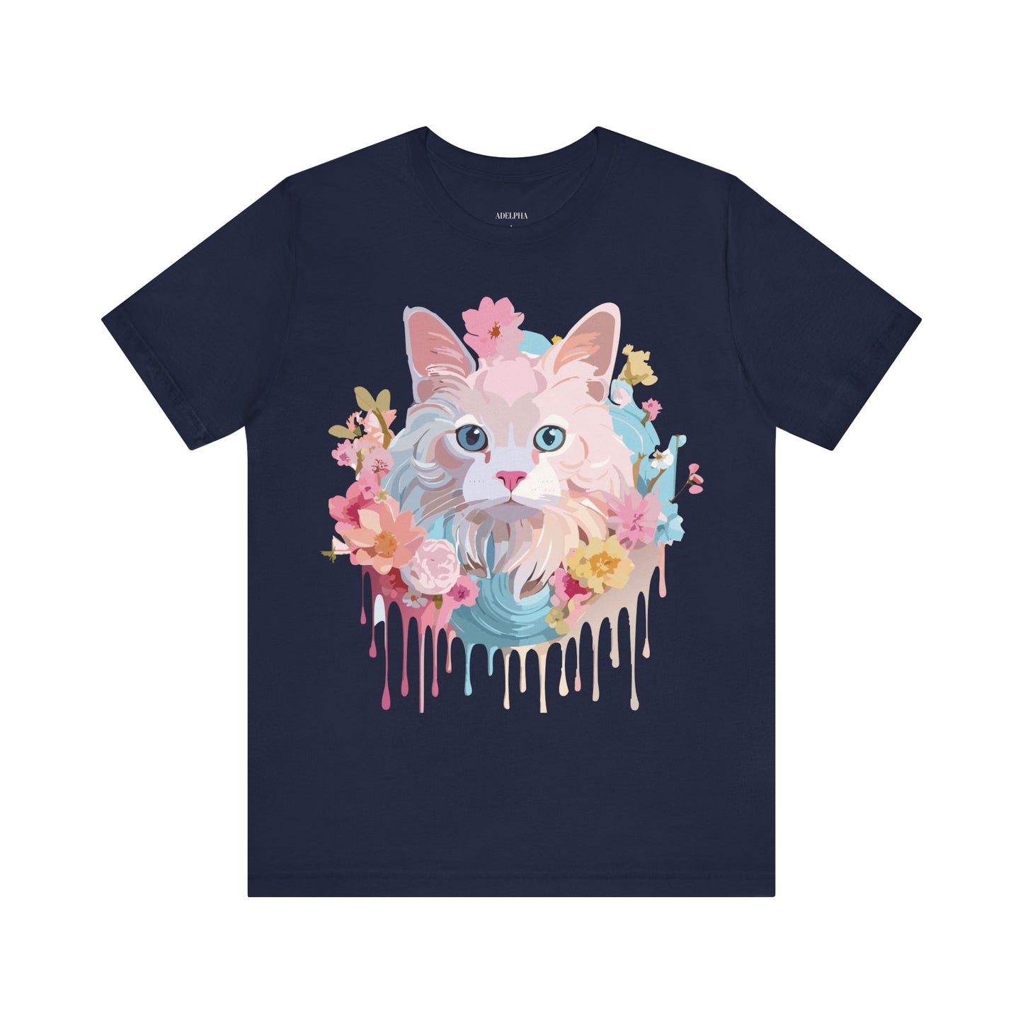Natural Cotton Tee Shirt with Cat Printify