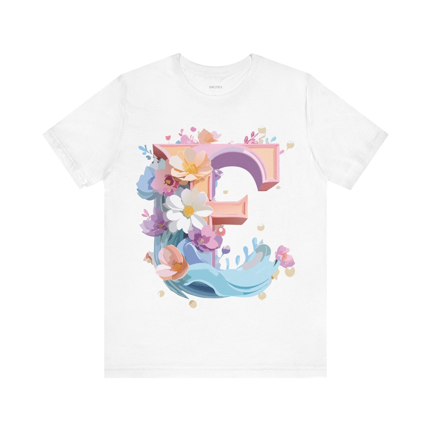 Natural Cotton Tee Shirt - Letters Collection - E Printify