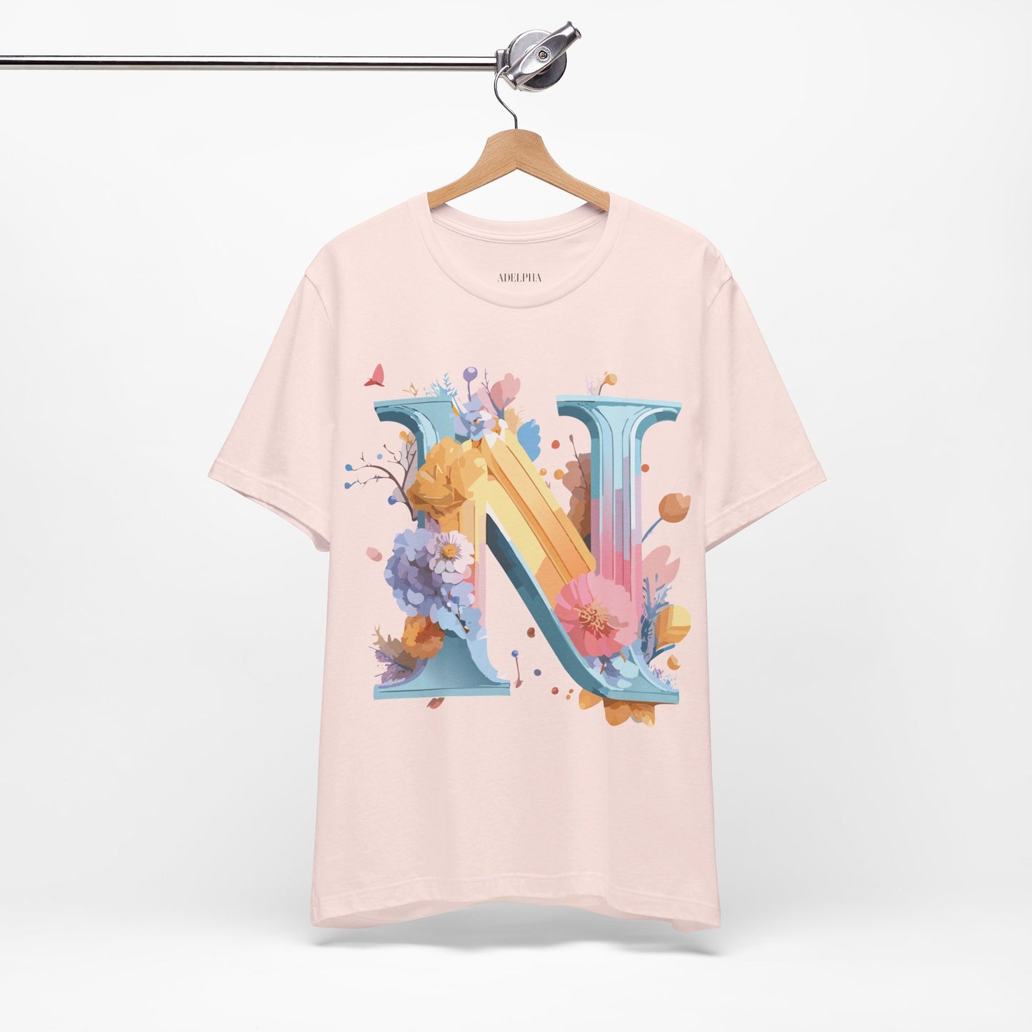 Natural Cotton Tee Shirt - Letters Collection - N Printify