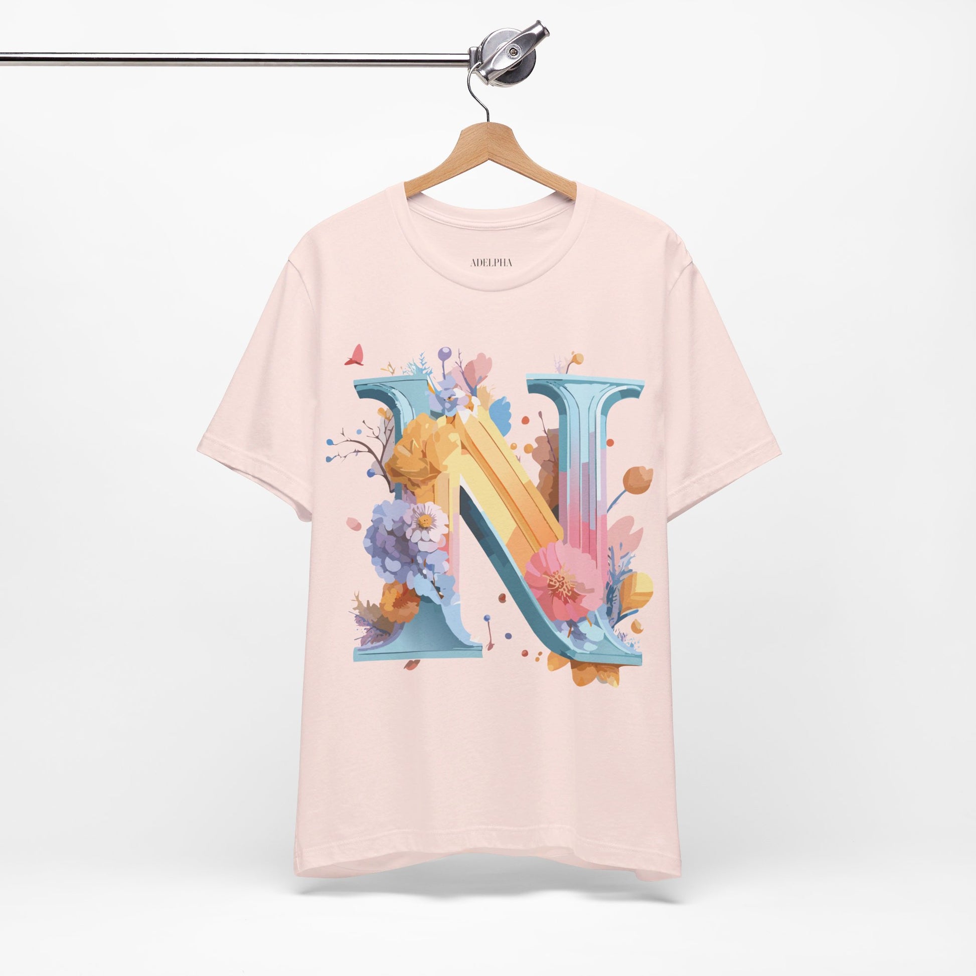 Natural Cotton Tee Shirt - Letters Collection - N Printify