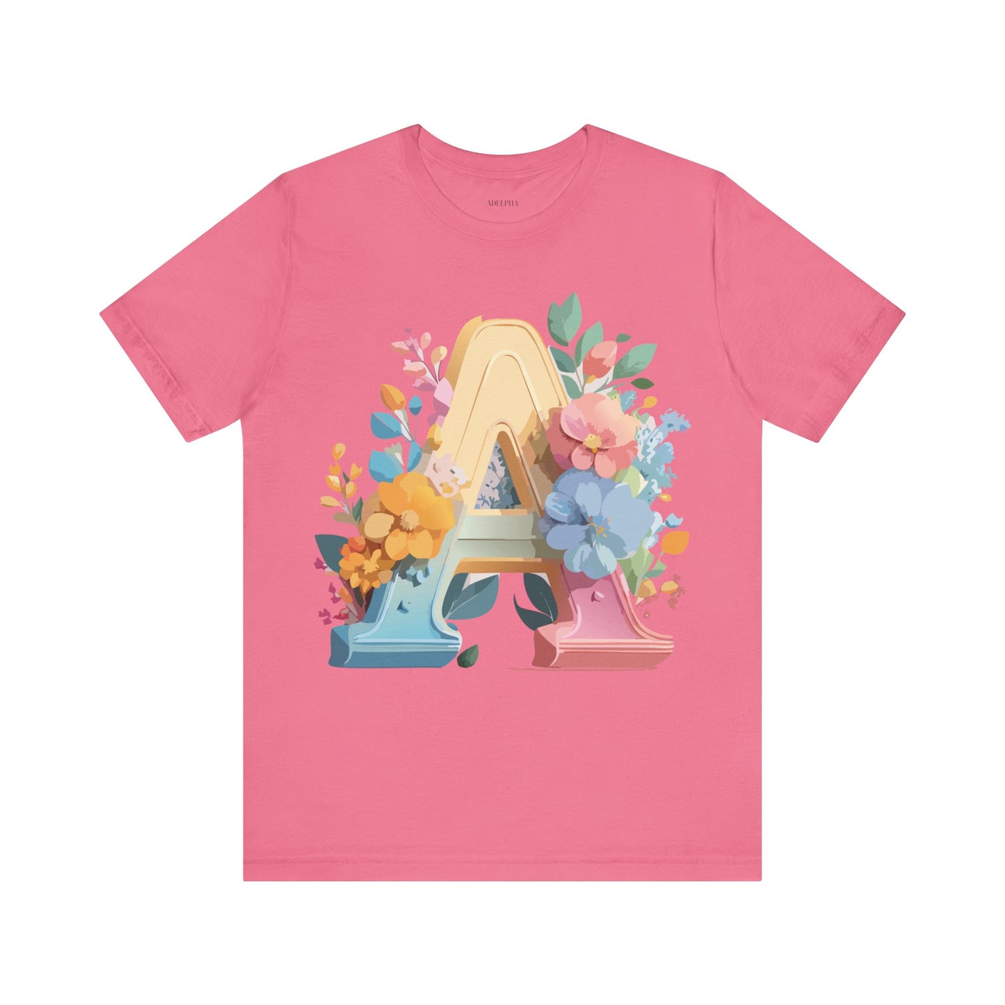 Natural Cotton Tee Shirt - Letters Collection - A Printify